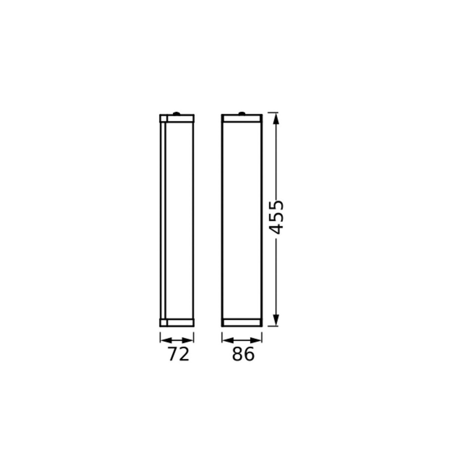 OSRAM seinavalgusti BATHROOM must 32 cm pikk metall/klaas IP44