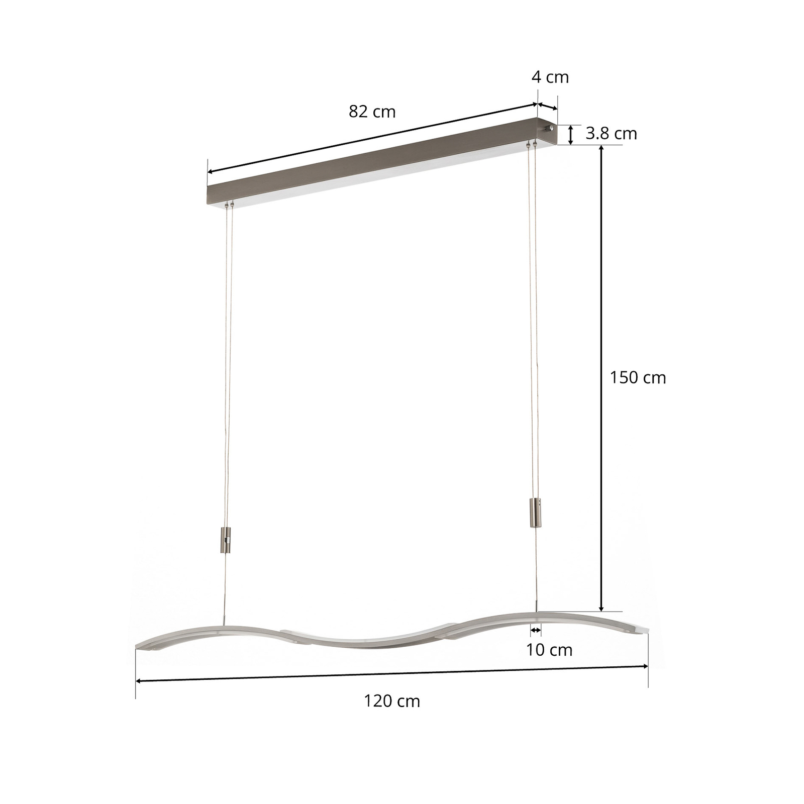 BANKAMP Wave II hanglicht LED hoogteverstelbaar