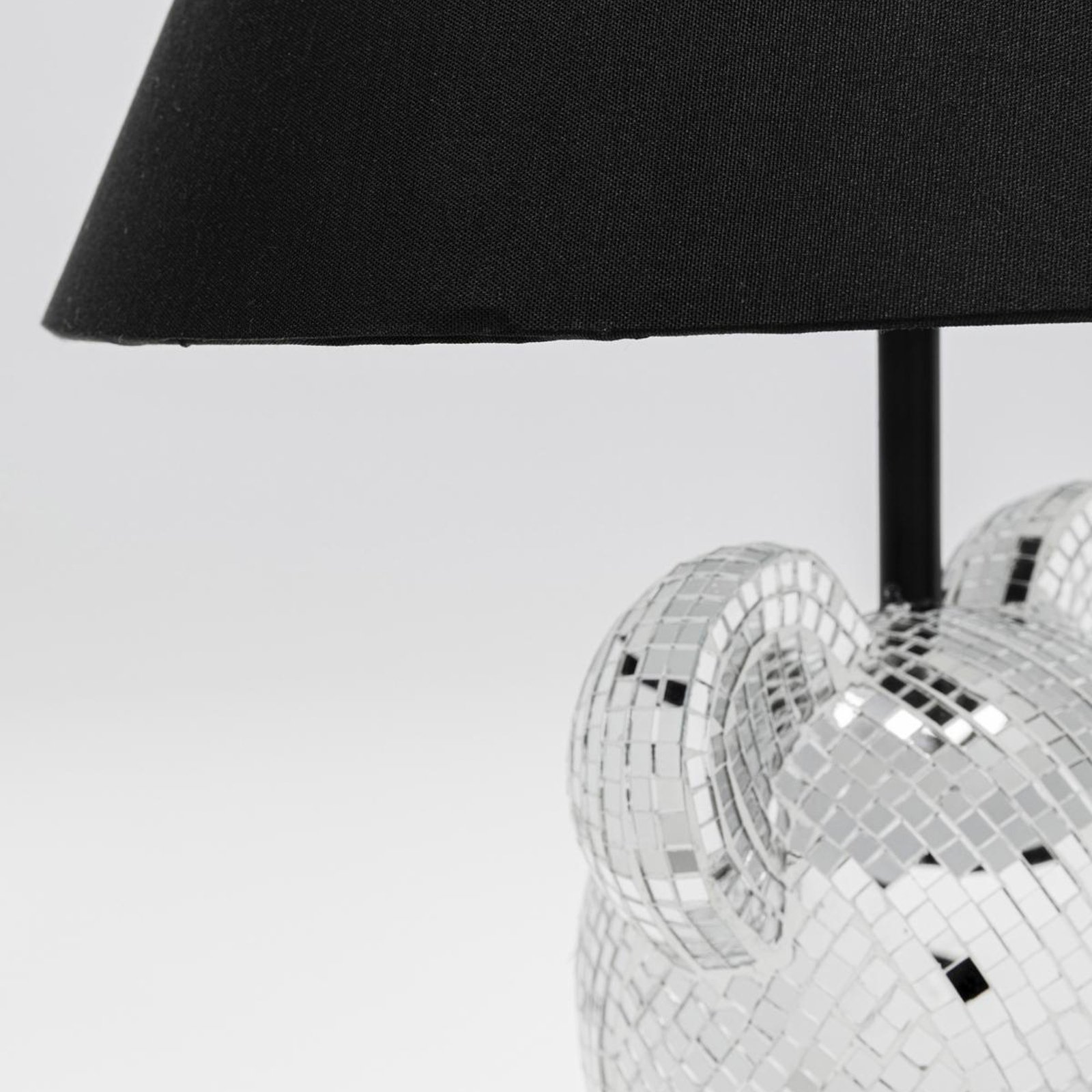 KARE Bear Disco table lamp, black, mirrored