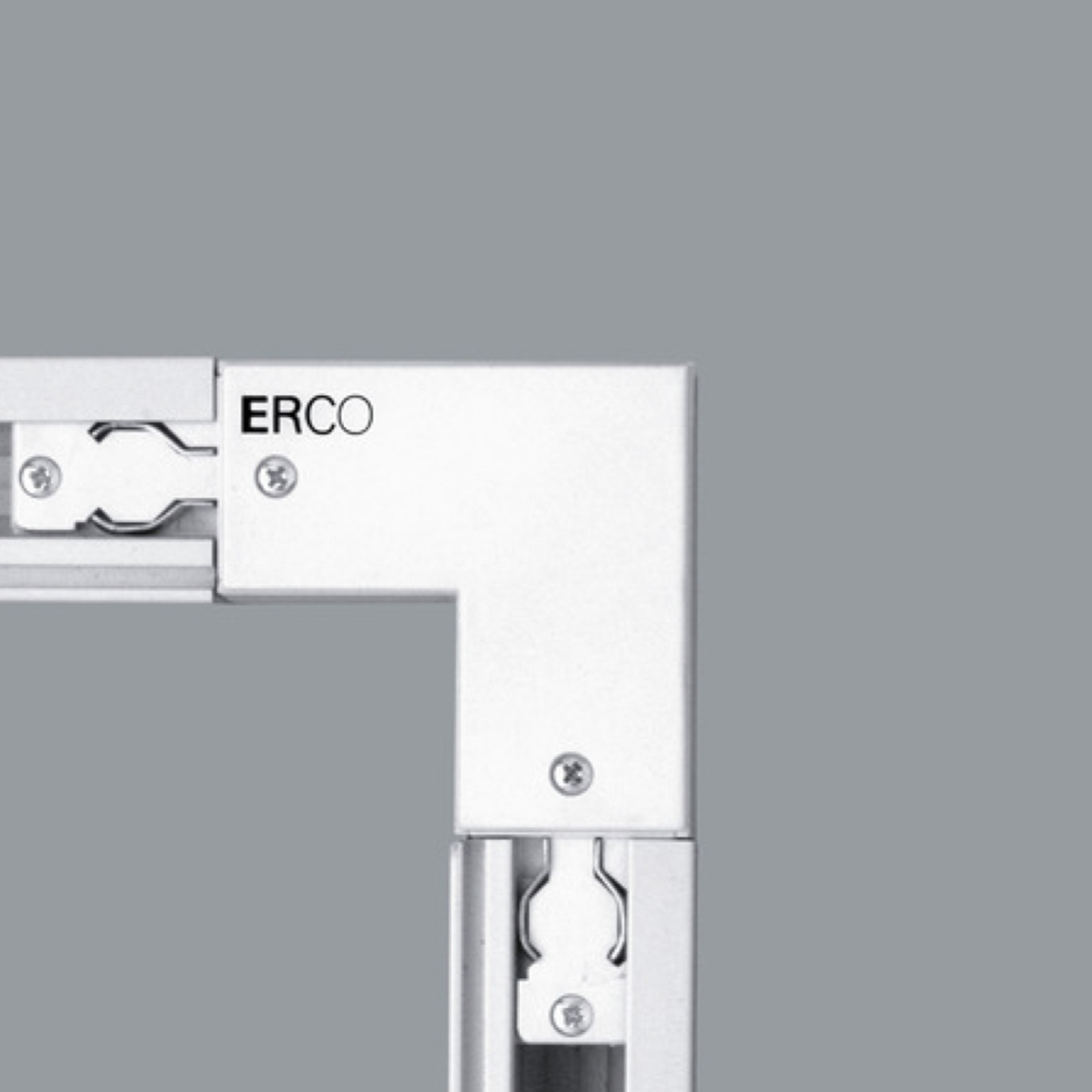 ERCO 3-fase-hoekverbinder aardedraad binnen, wit