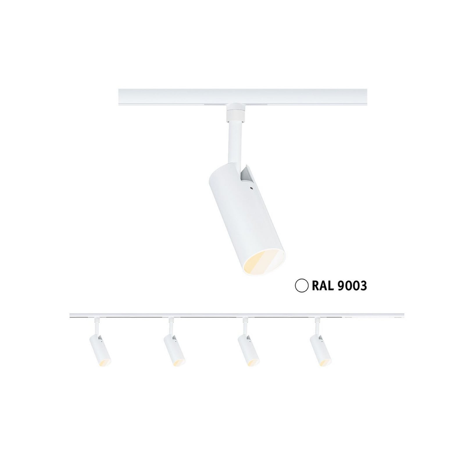 Set de pornire Paulmann URail Tubo, alb, alimentare centrală, CCT Set de pornire Paulmann URail Tubo, alb, alimentare centrală, CCT