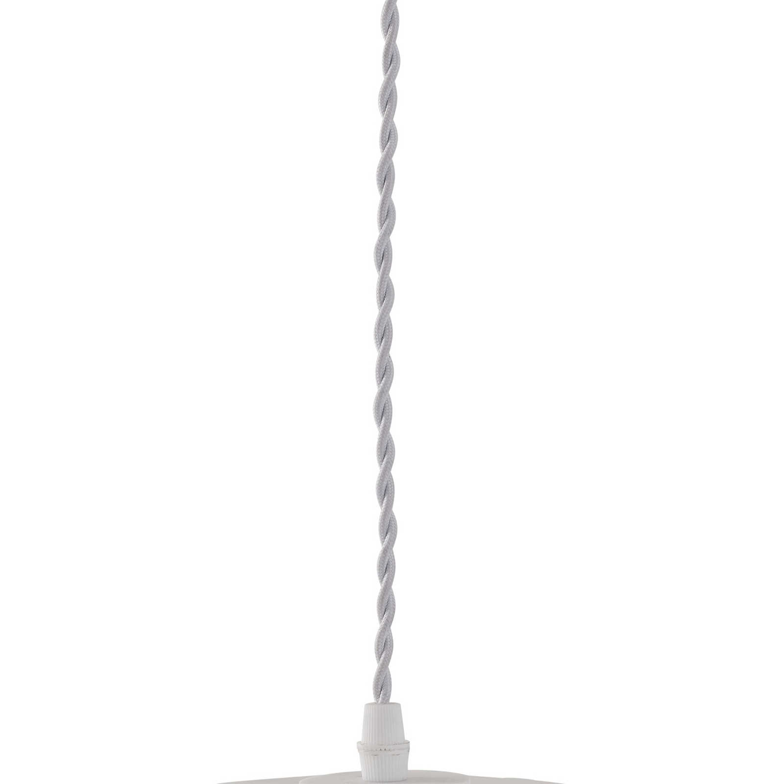 Lindby hanglamp Nuvia, Ø 30 cm, wit, gedraaid
