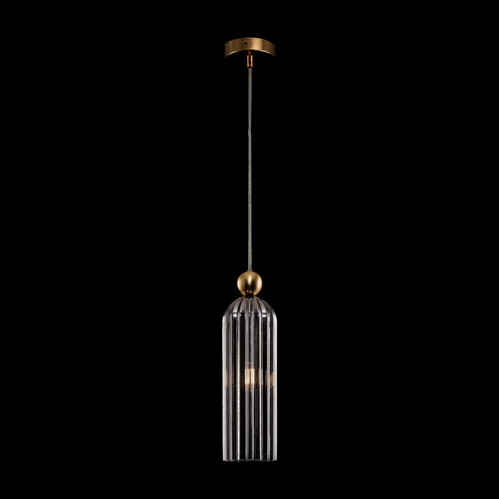 Maytoni Antic suspension abat-jour en verre gris