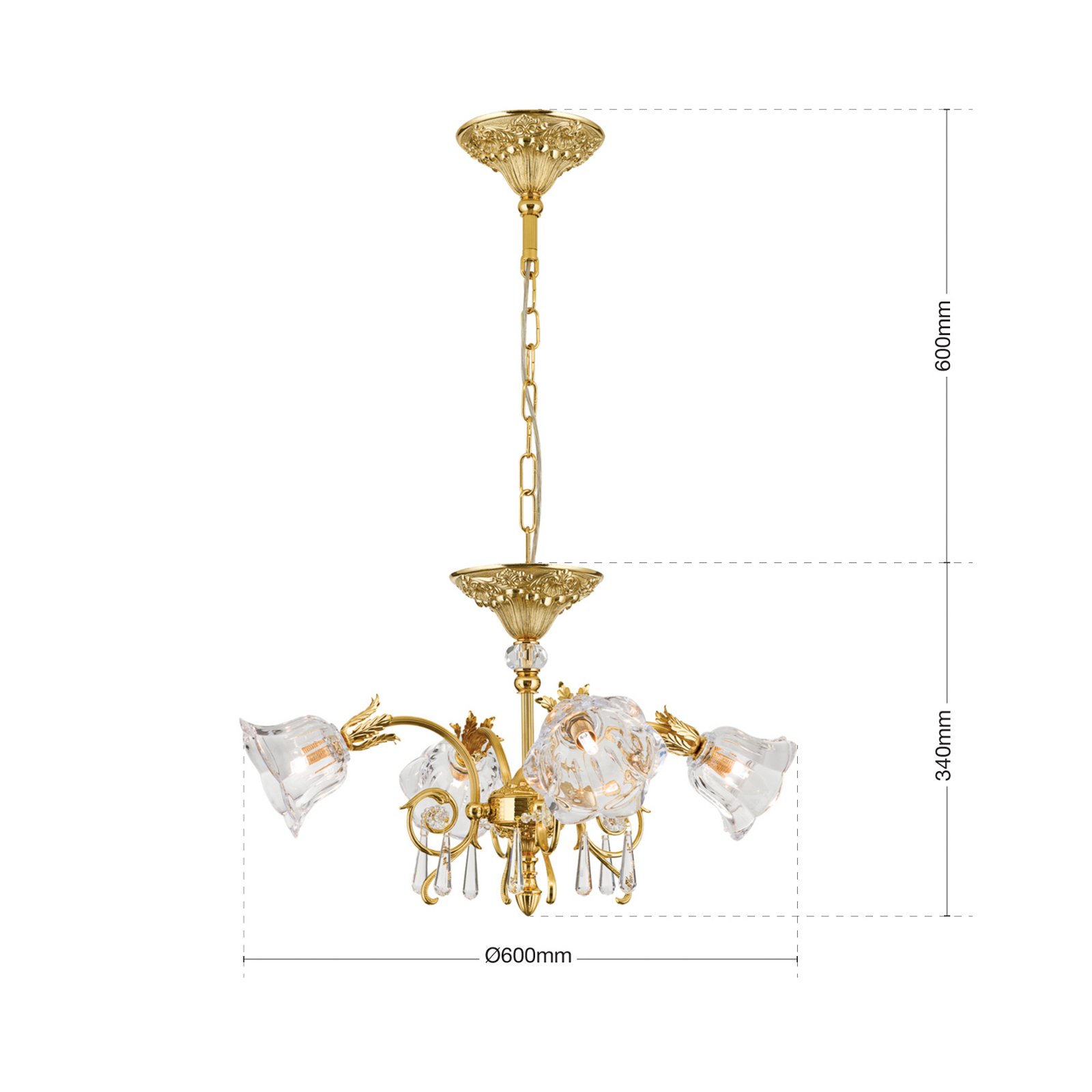 Kaisa Ceiling Light Tasteful 24 Carat