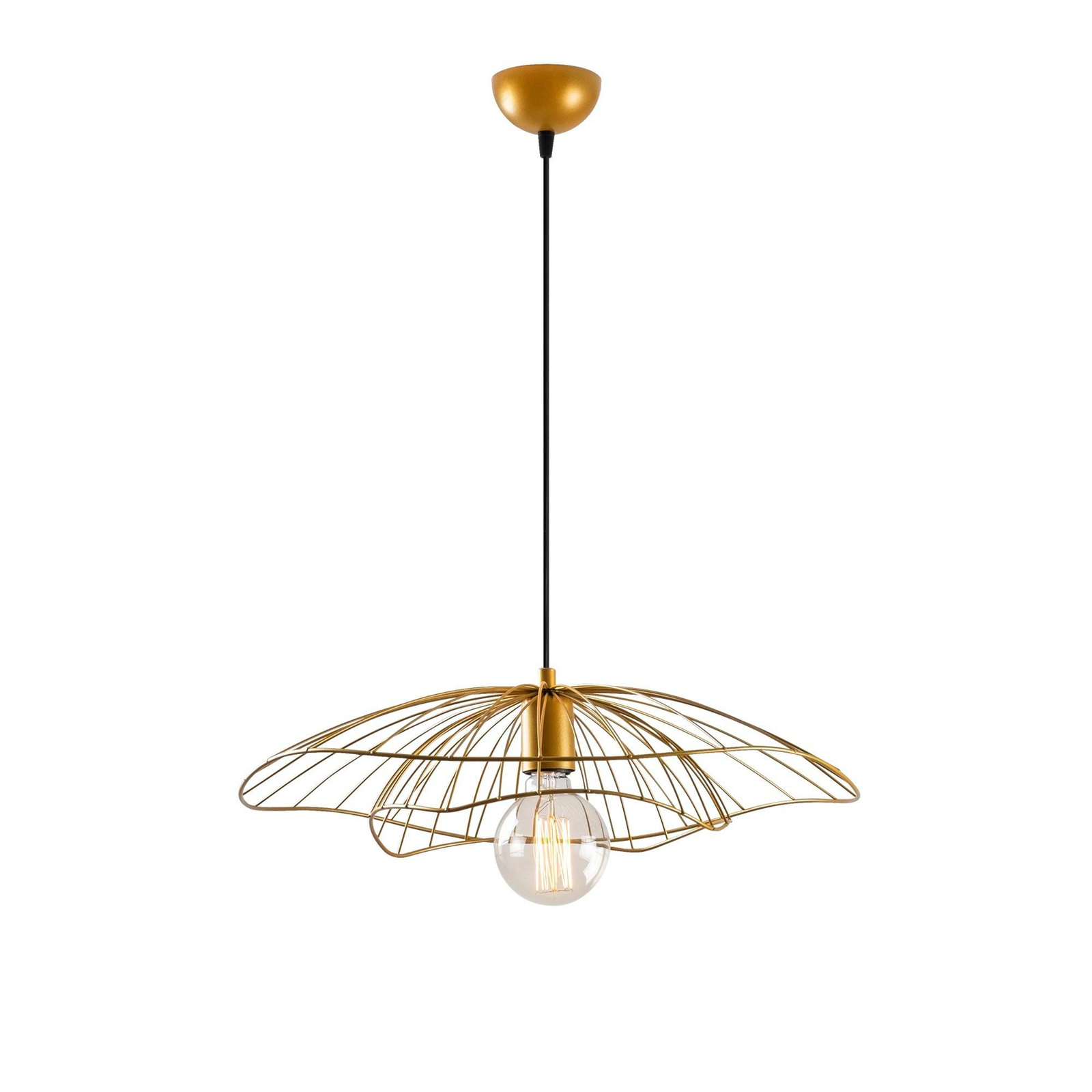 Suspension Tel 6502, doré, métal, Ø 50 cm