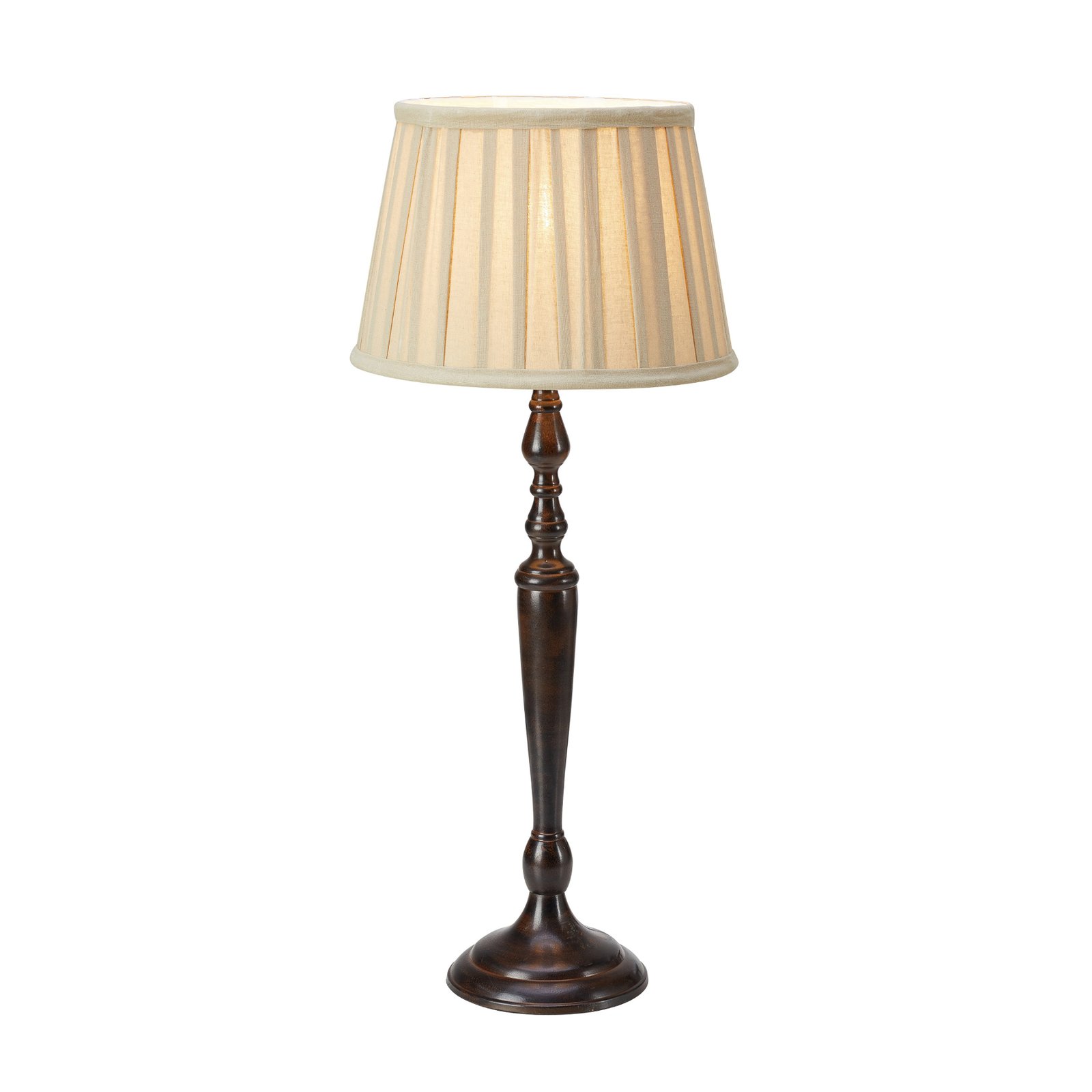 Chocolat table lamp, height 60 cm, beige/brown, metal/fabric