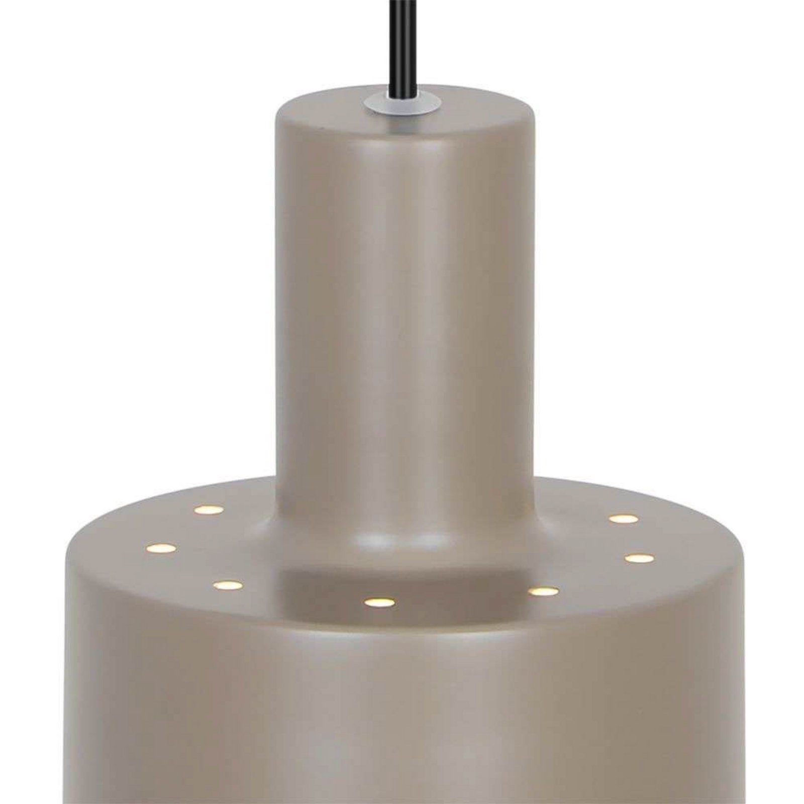 Hanglamp Matis, lichtbruin, Ø 13 cm, metaal