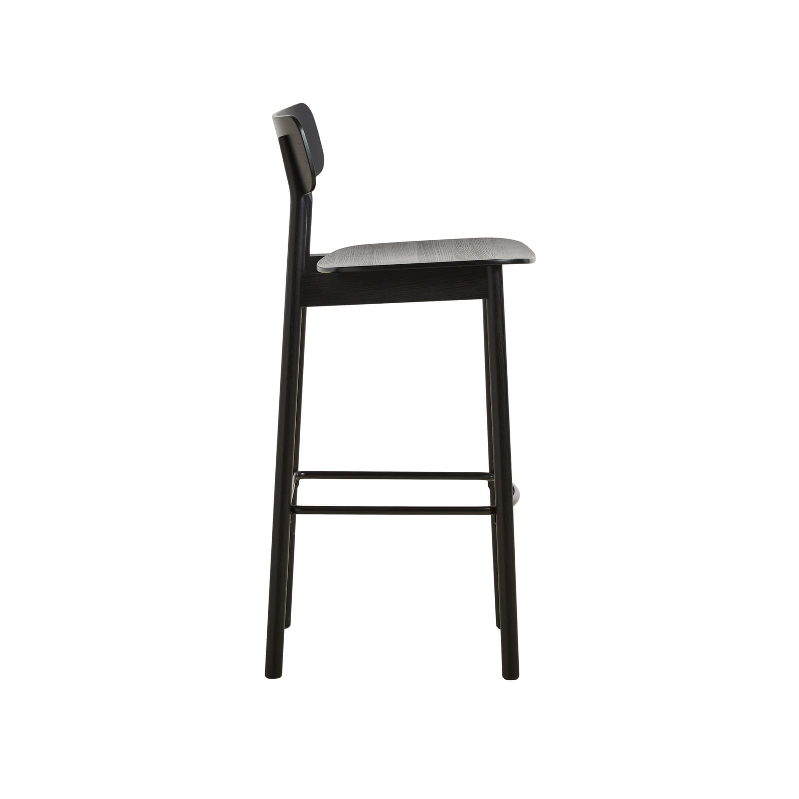 Tabouret de bar Soma, noir, hauteur 101 cm, frêne - Woud Tabouret de bar Soma, noir, hauteur 101 cm, frêne - Woud