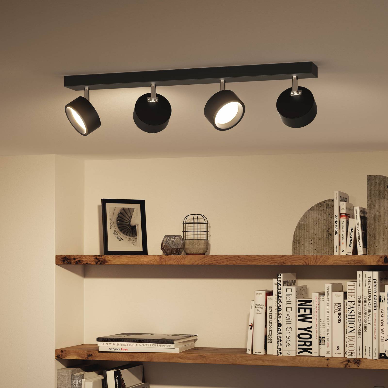 Philips Bracia spot plafond LED à 4 lampes noir