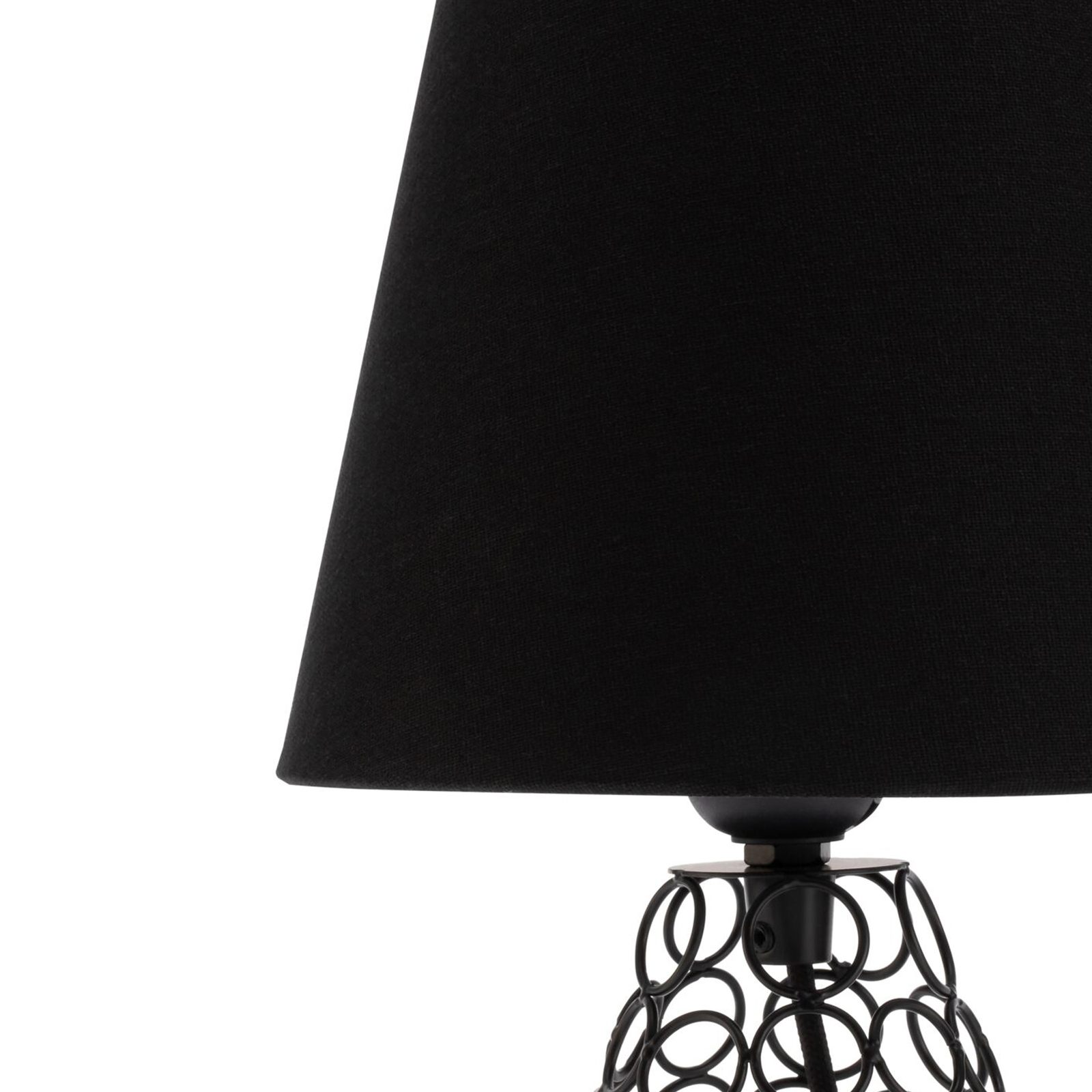 Pauleen Black Brilliance asztali lámpa fém alappal