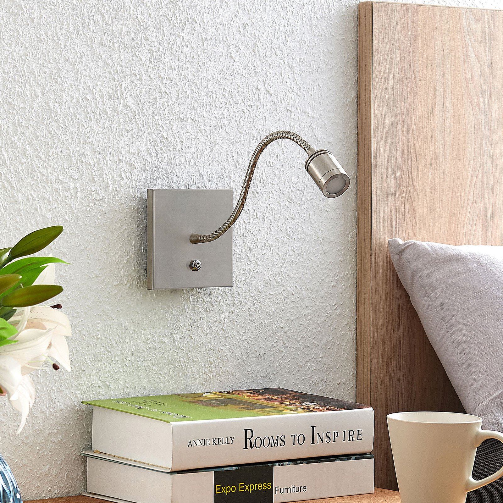Legera LED Applique da Parete Nickel - Lindby