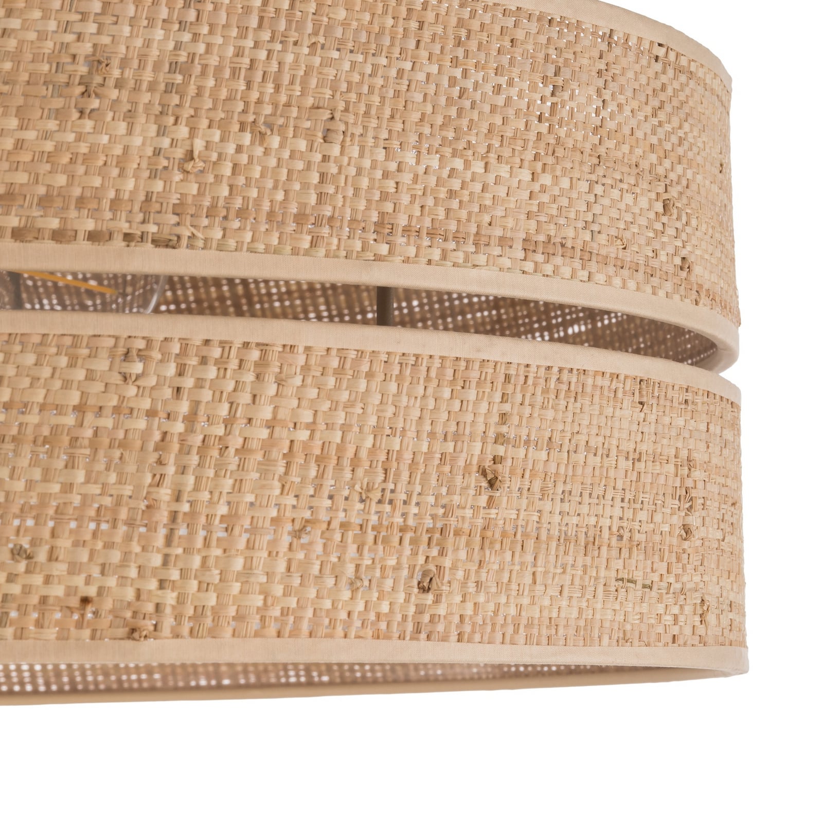 Deckenleuchte Calma, beige, Bast, Ø 60 cm, E27