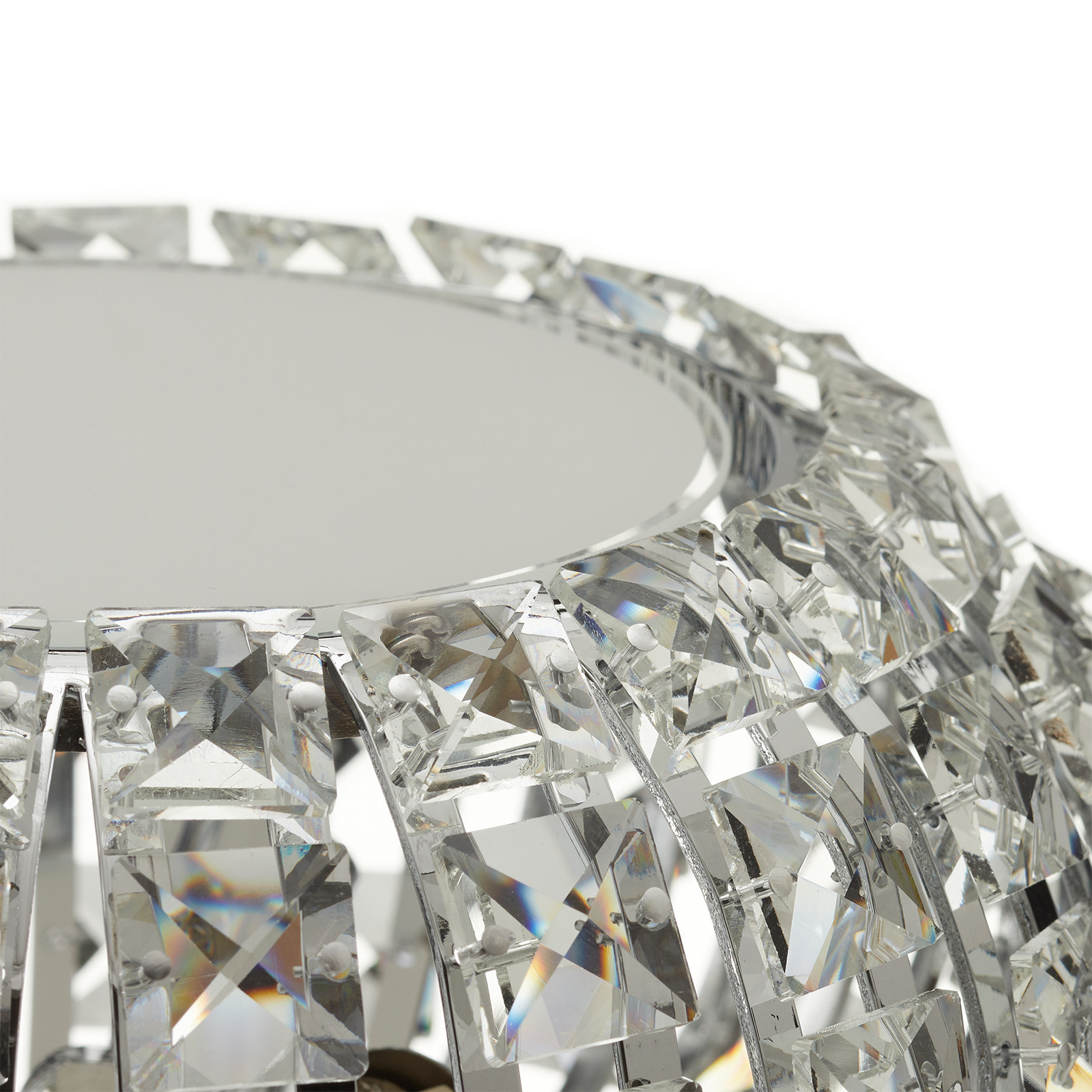 Namizna svetilka DIAMOND s kristali 24 cm