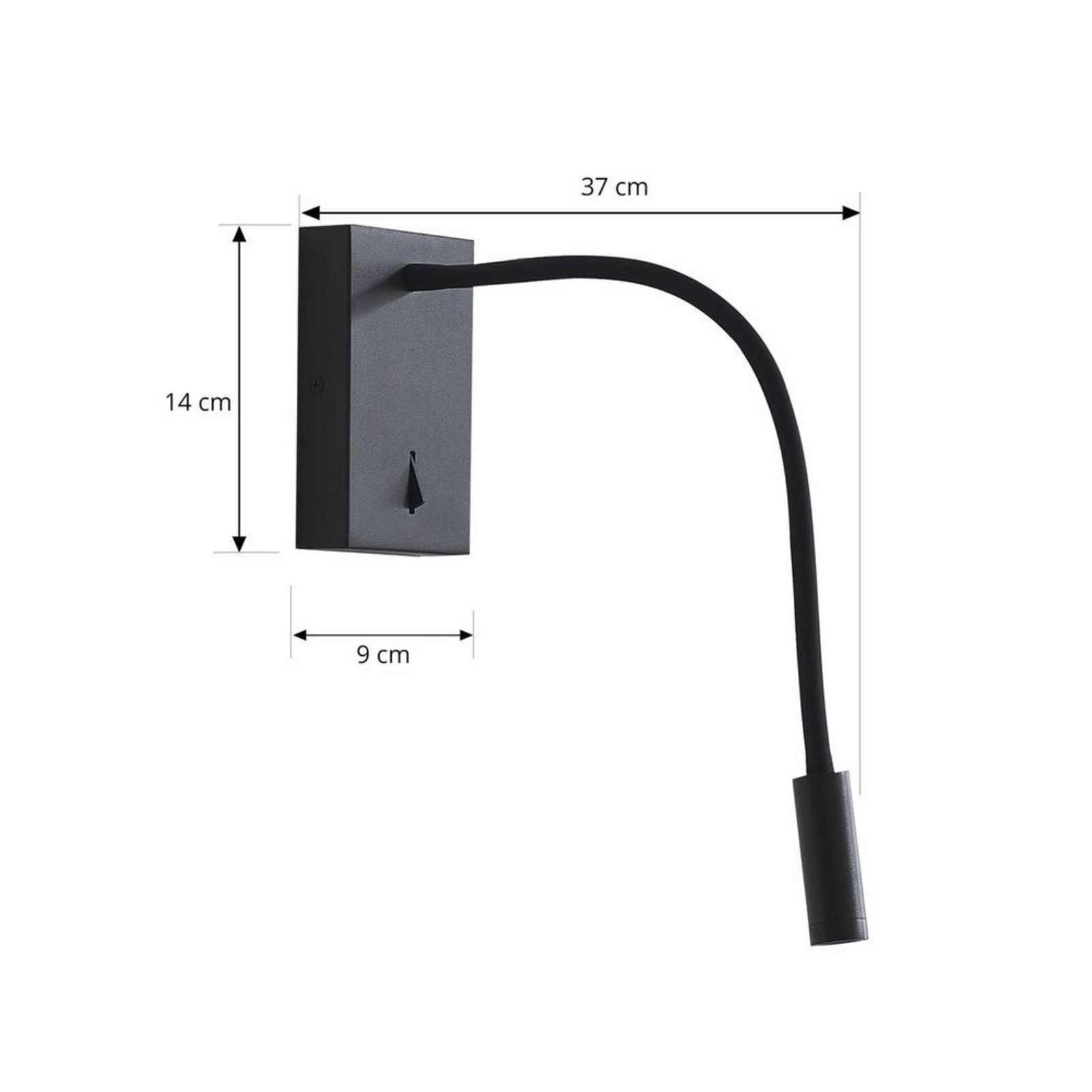 Hetti LED Aplique de Pared Negro - Lucande