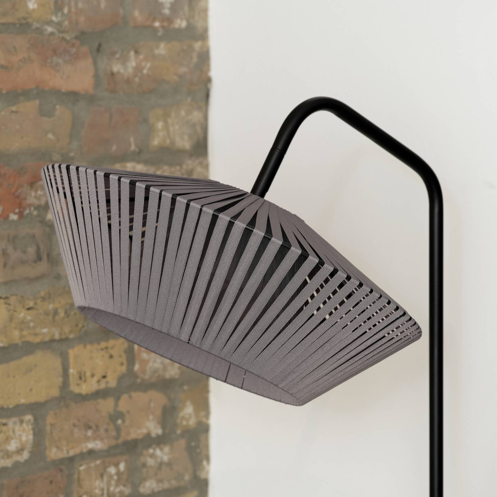 Lampa stojąca OSRAM Decor Taśma, szara, tekstylna, E14