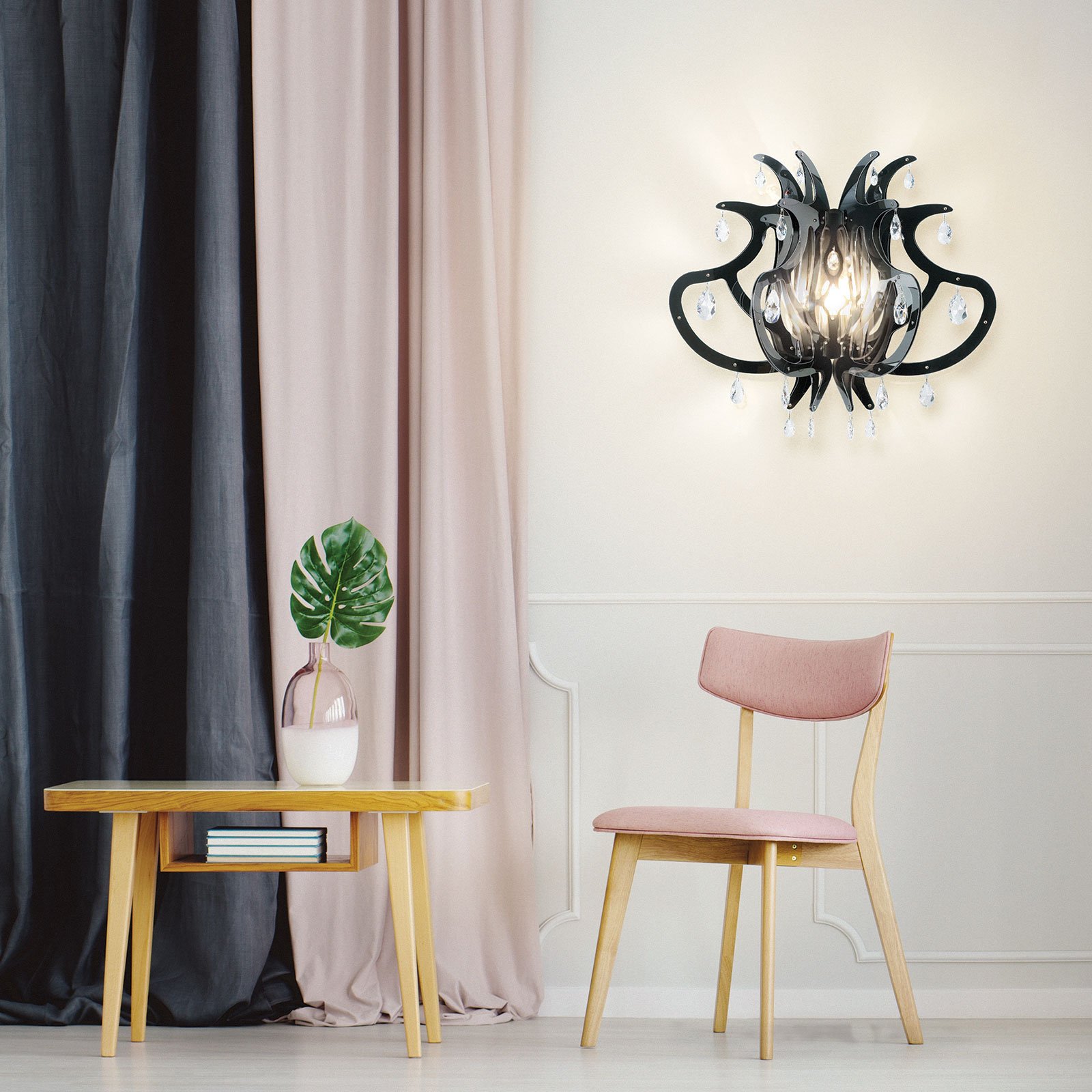Slamp Medusa designer wall light, black