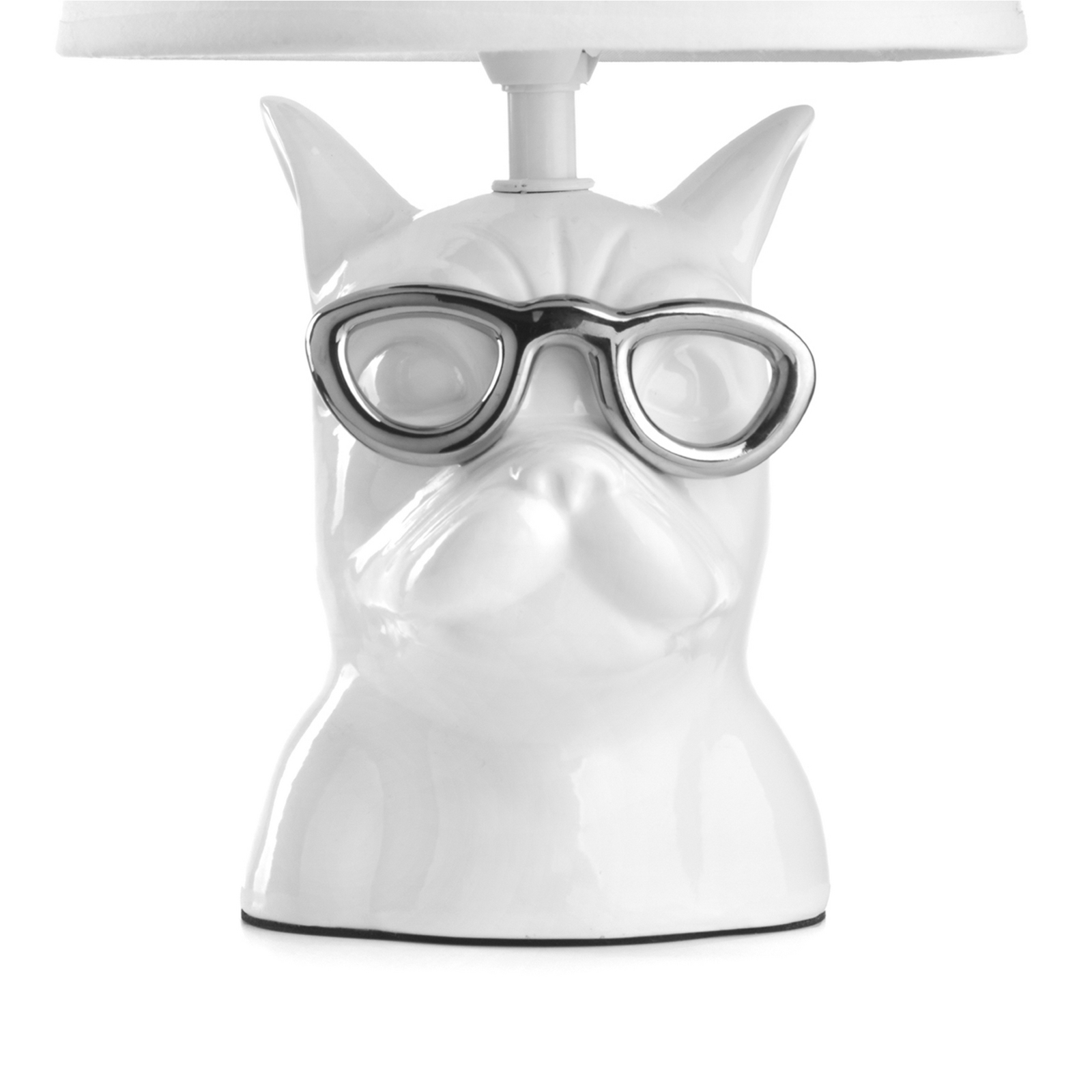 Biagio table lamp, white, ceramic, textile