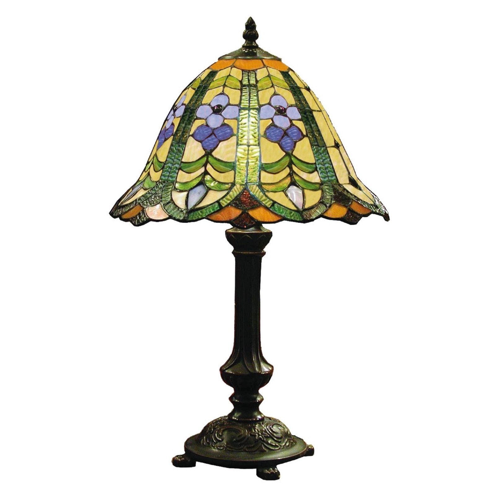 Lampă de masă florală Eleanor în stil Tiffany