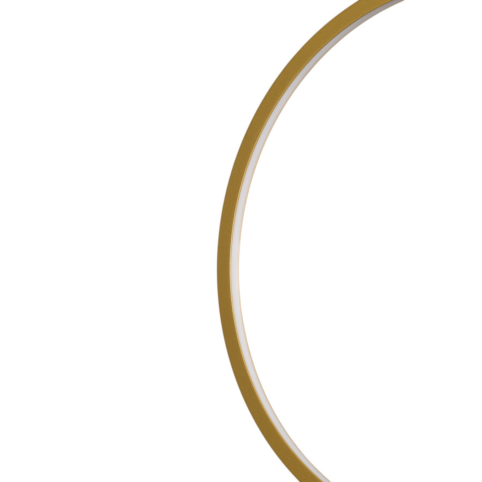 LED-Hängeleuchte Saturno vertikal, gold, Ø 50 cm, Metall