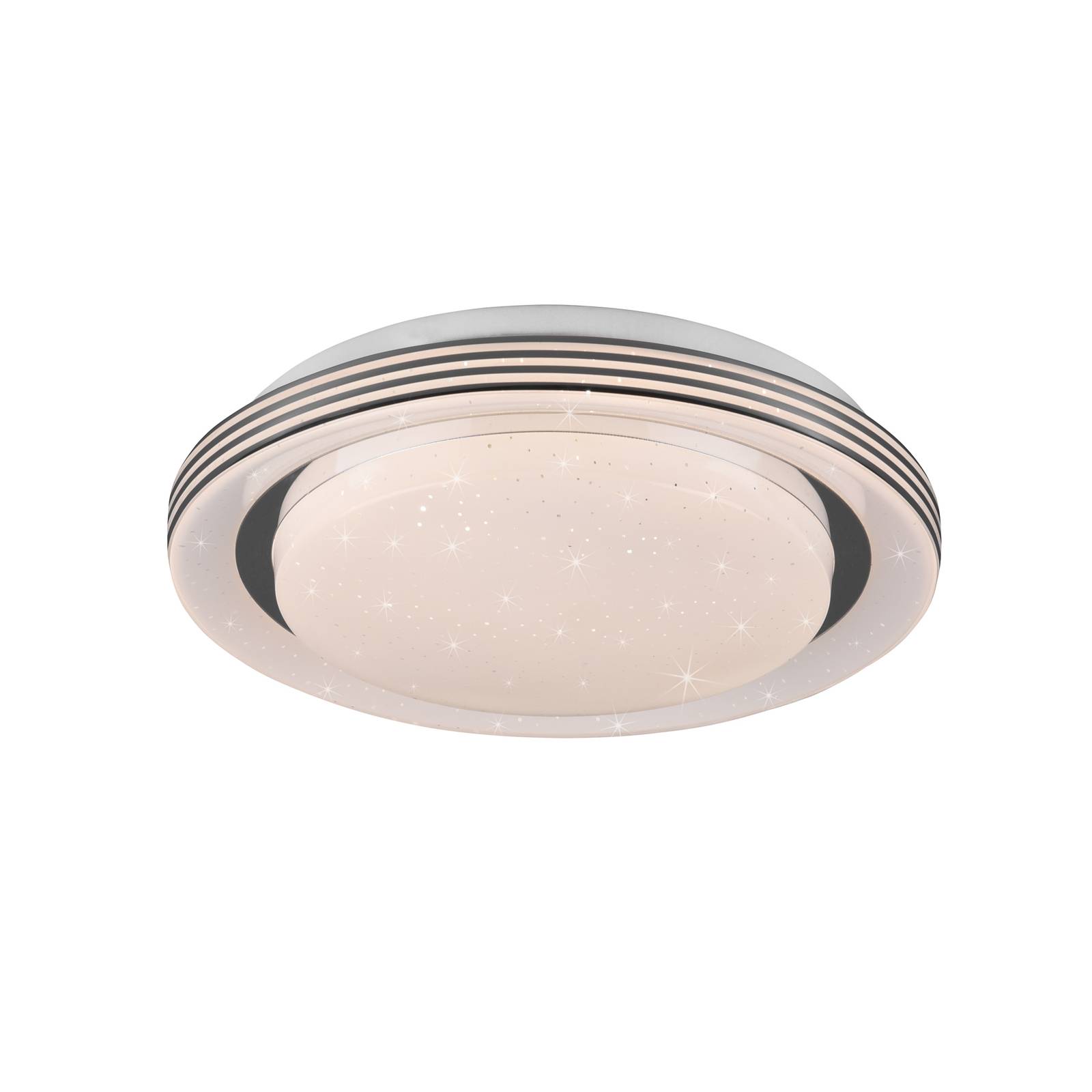 LED-taklampe Atria Ø 27 cm hvit plast CCT