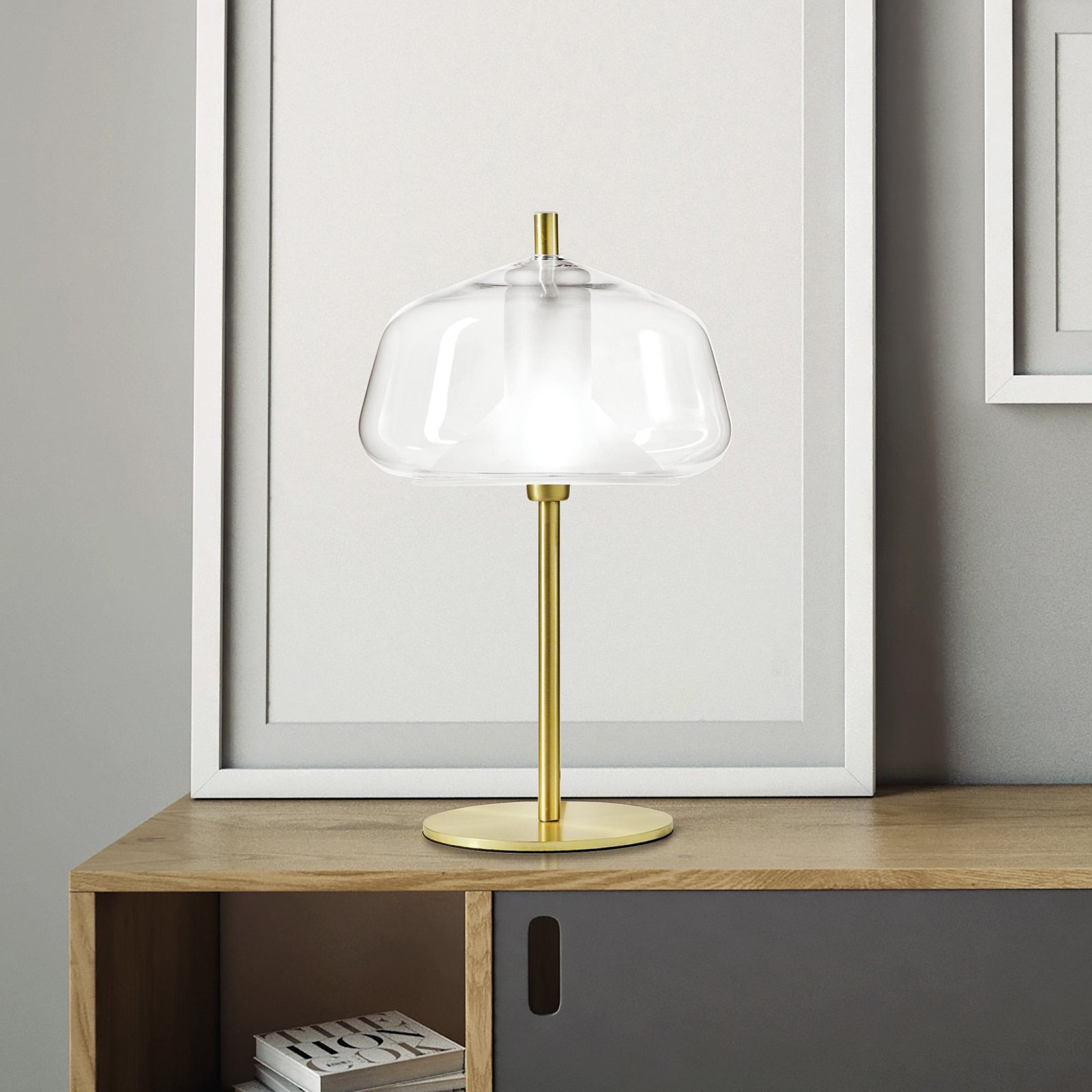 X-Ray table lamp, 12 cm high lampshade, clear