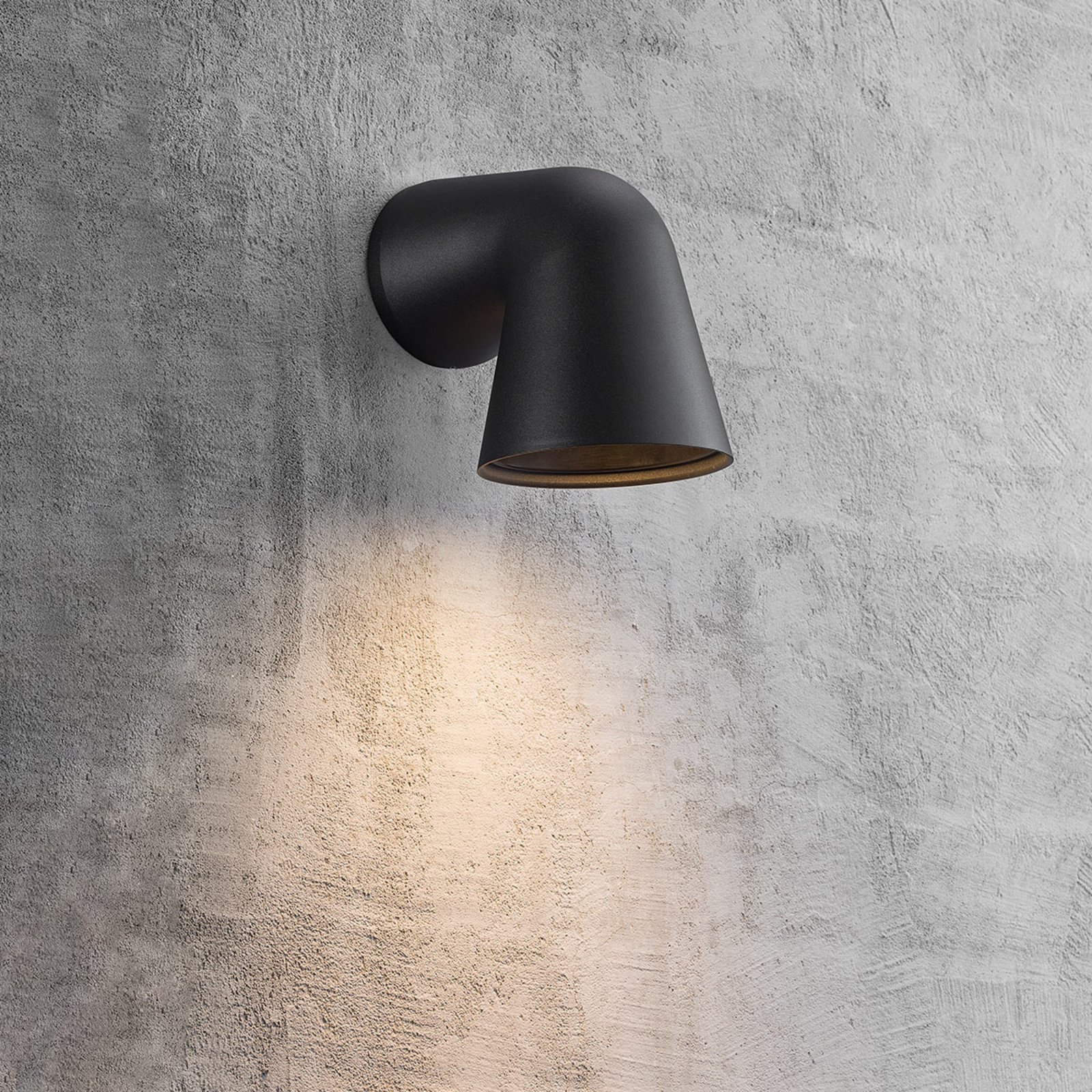 Front Single Vägglampa Black - Nordlux