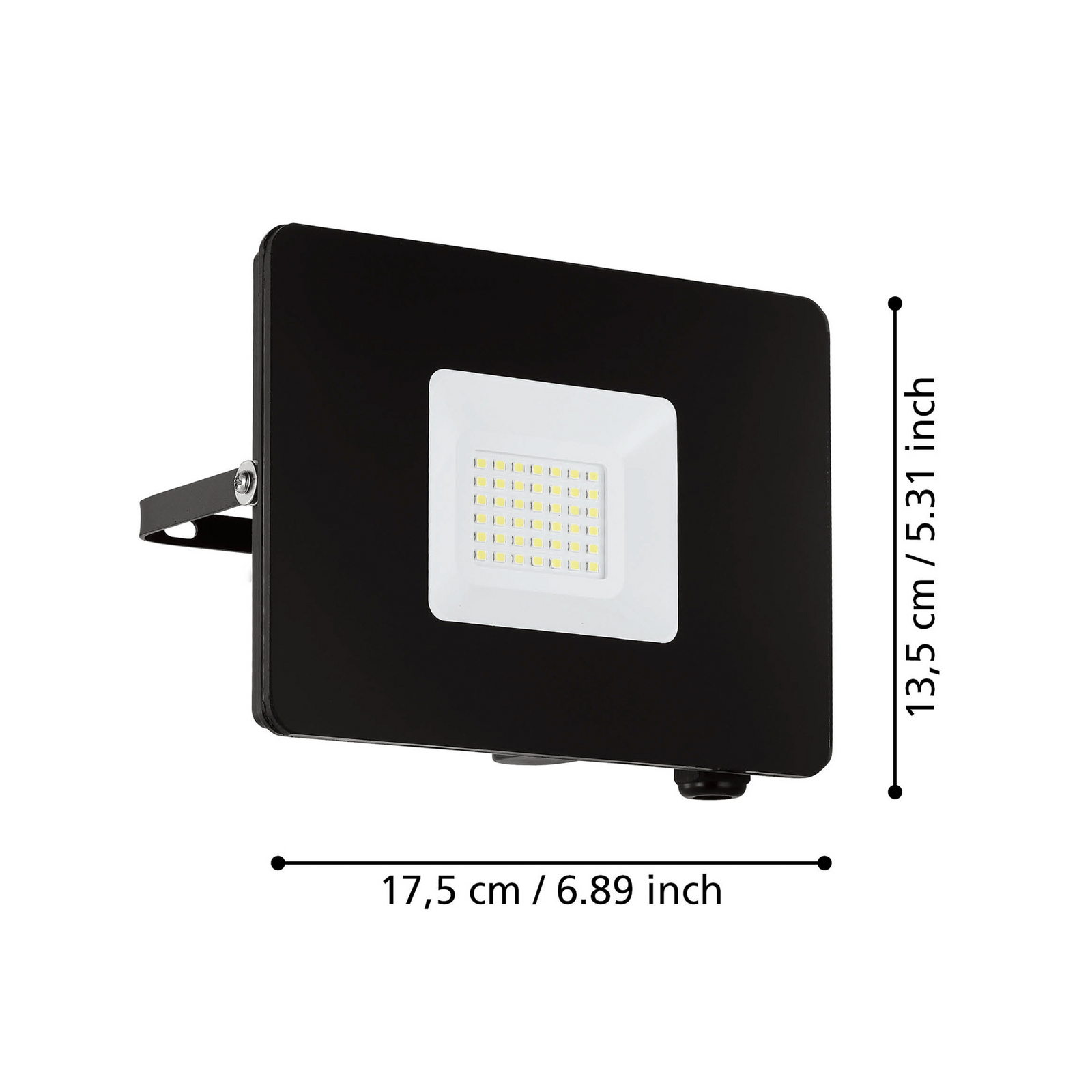 Faedo 3 LED venkovní reflektor v černé barvě, 30W