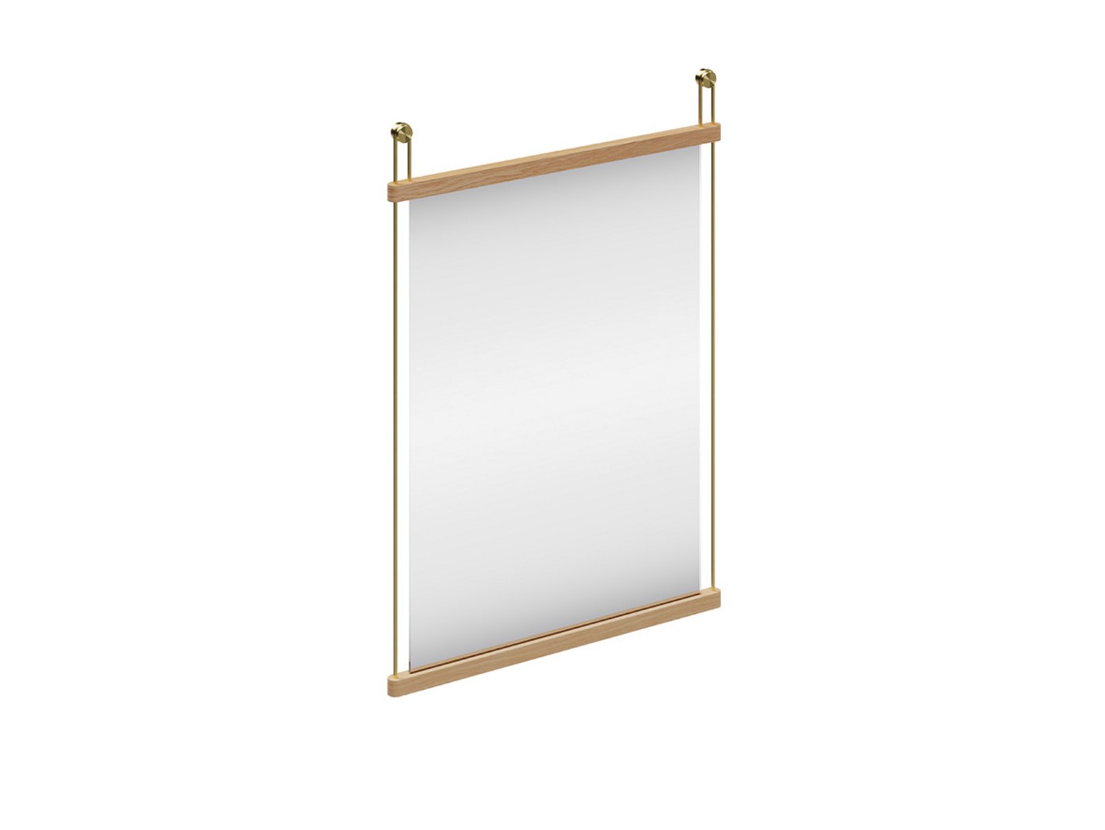 Suspended Mirror Small Ek/Satin Mässing - Woud