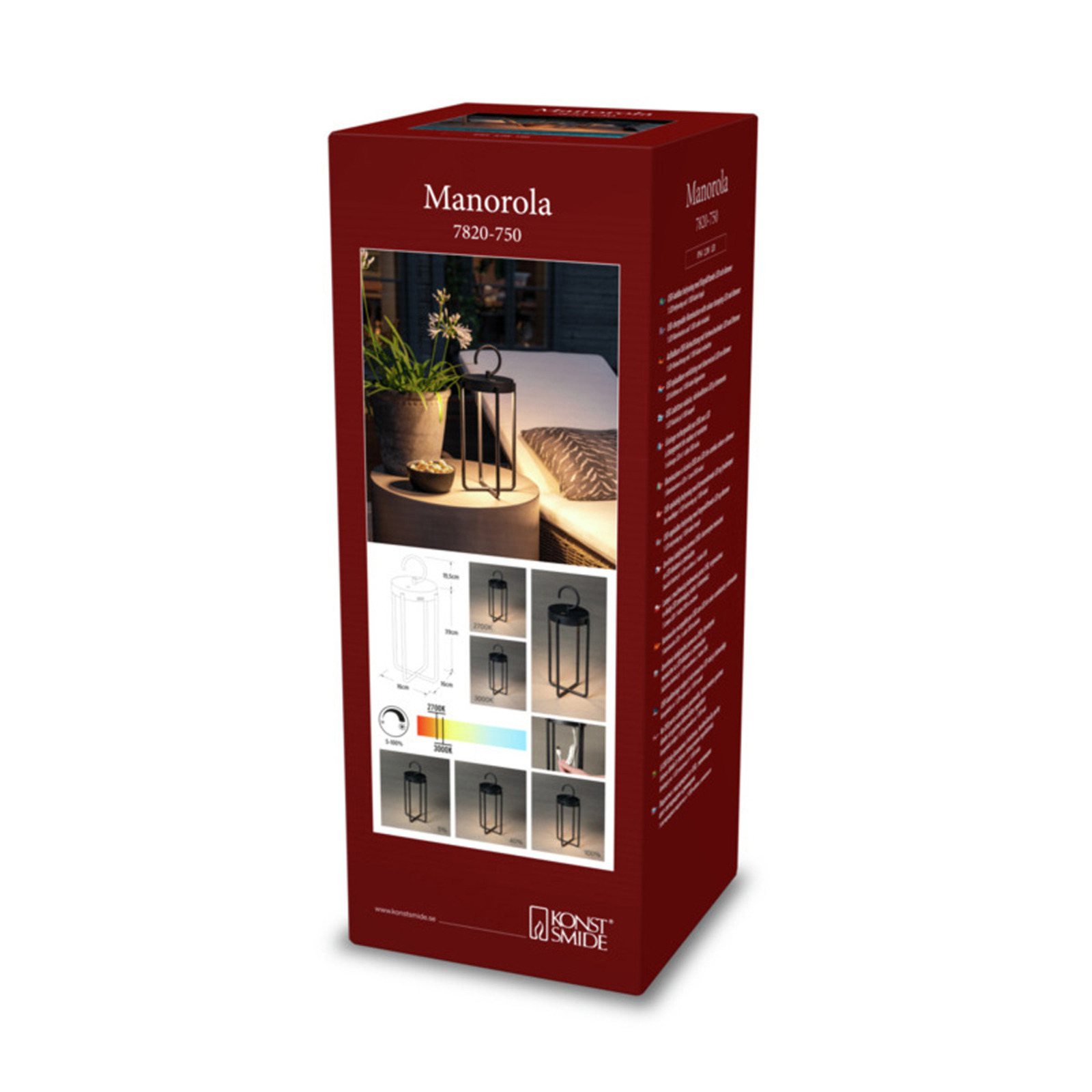 Manorola LED decorative lantern, USB, dimmable