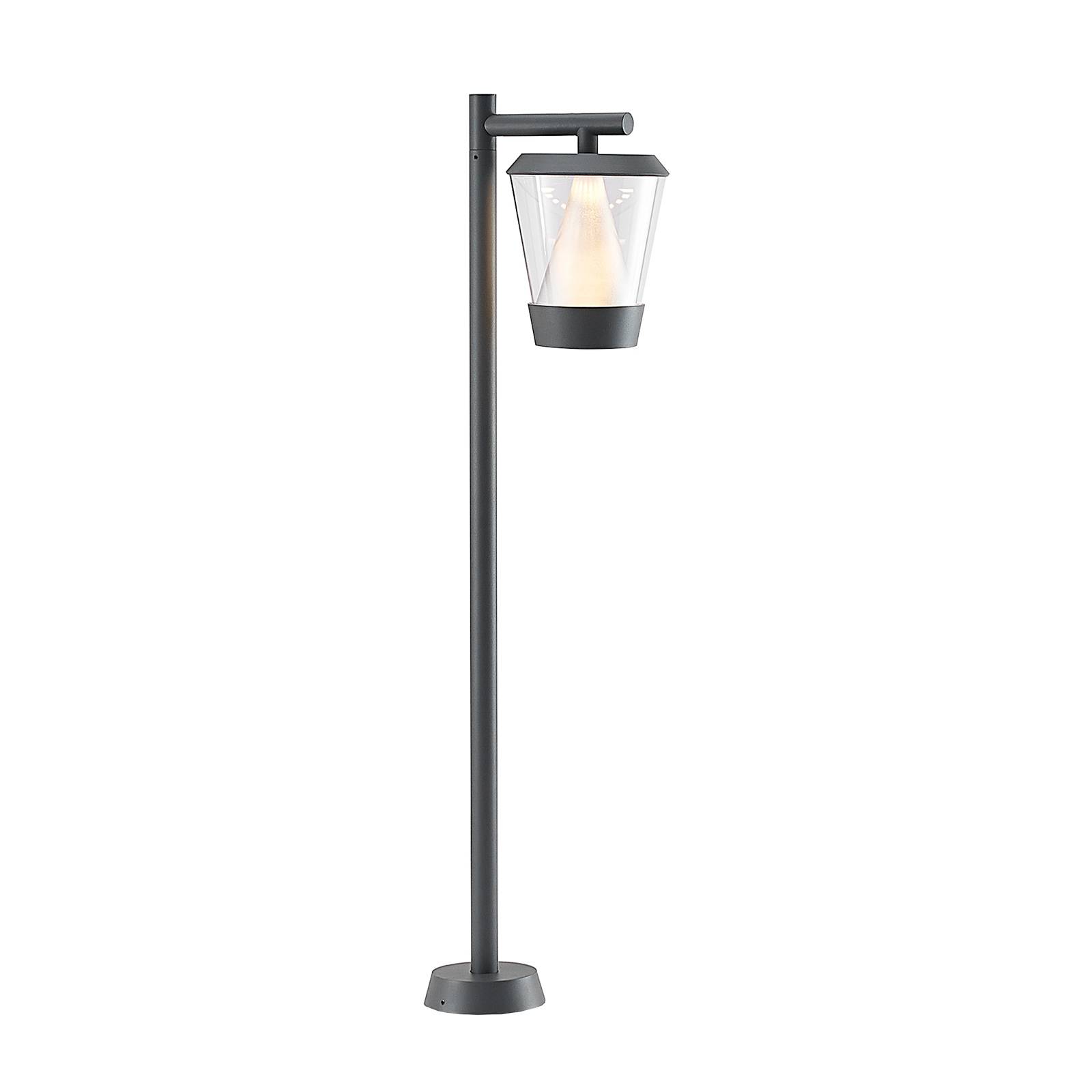 Lucande Tiany LED path light, lantern, 100 cm, aluminium, polycarbonate, 11 W, W: 17.5 cm, H: 100 cm