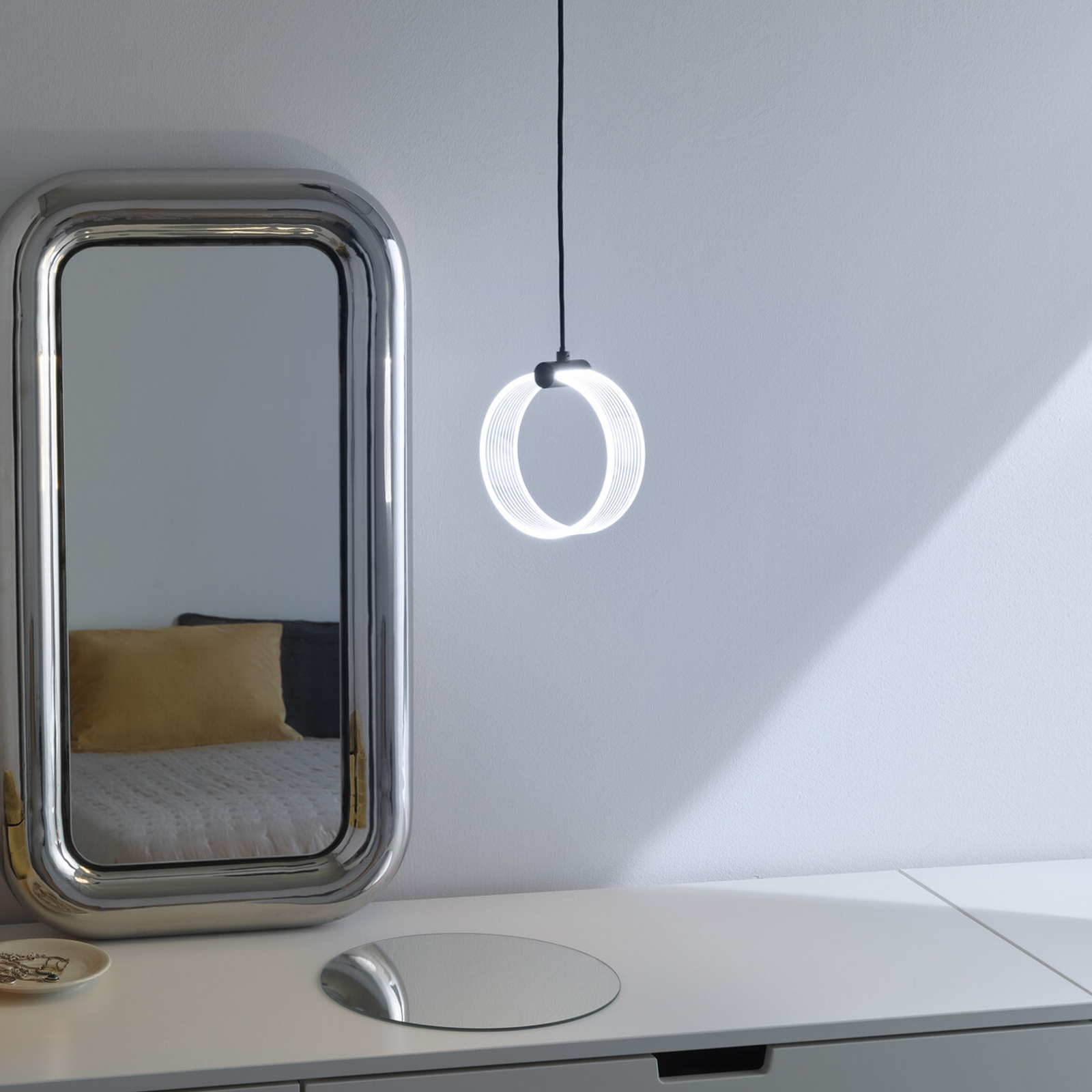 OSRAM LED-Hängeleuchte Decor Circle, 1-fl., CCT, schwarz
