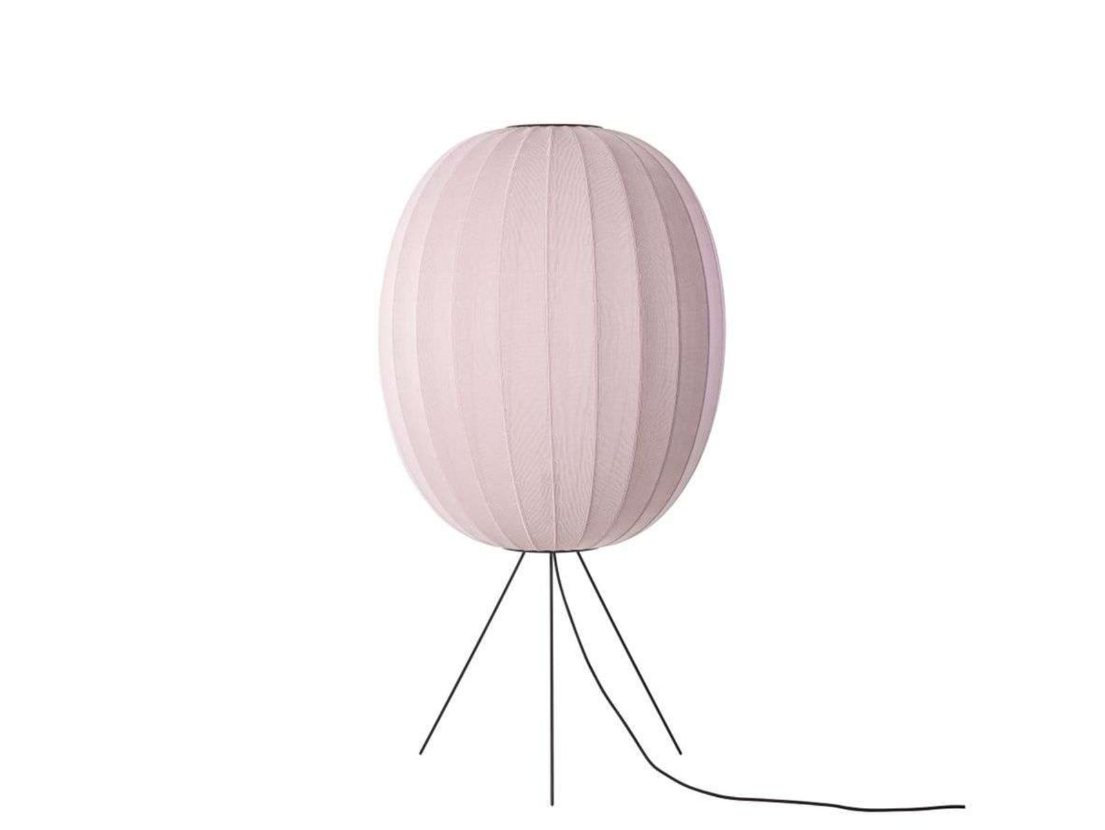 Knit-Wit 65 High Oval gulvlampe, 130 cm, pink Made By Hand - Stue - Aluminium
