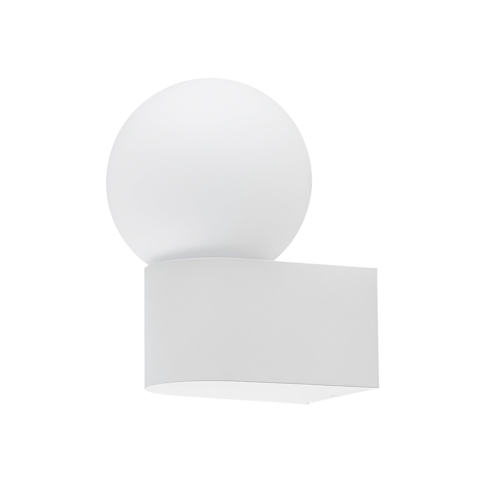 Molto Luce applique d'extérieur Lanu Round, blanc, aluminium/verre