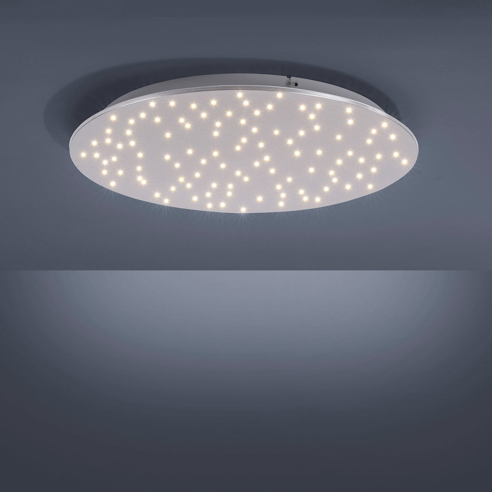 LED-taklampa Sparkle CCT dim stål Ø 48cm