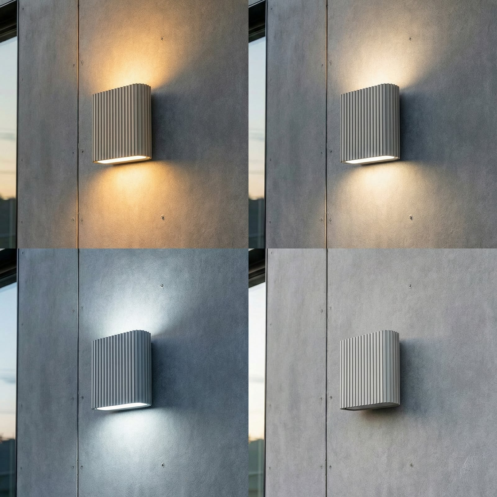 Lucande LED-utendørs vegglampe Raija, antrasitt, høyde 19 cm, CCT