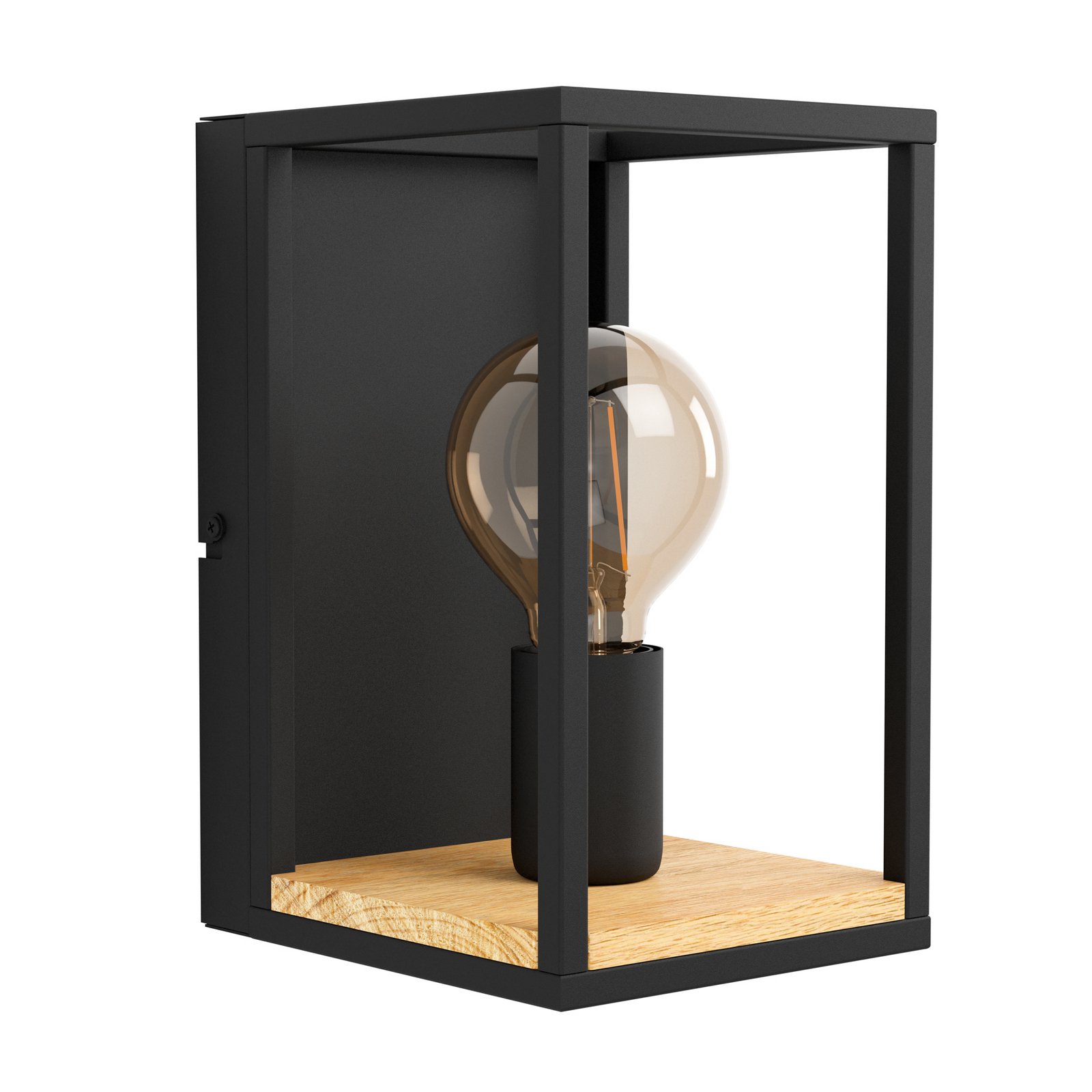 Libertad seinävalaisin, leveys 14 cm, musta/puu, teräs