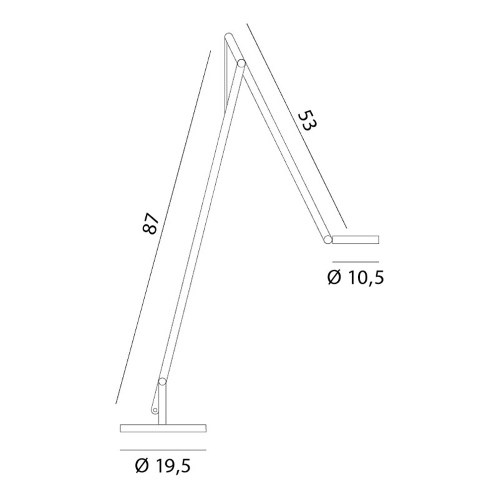 String F1 Podna lampa DTW Matt Crna/Srebro - Rotaliana