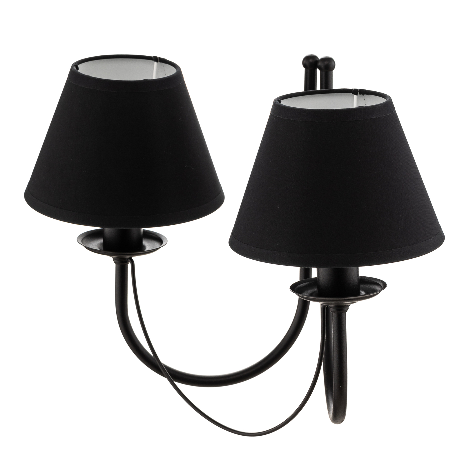 Aplique Bona, 2 luces, negro