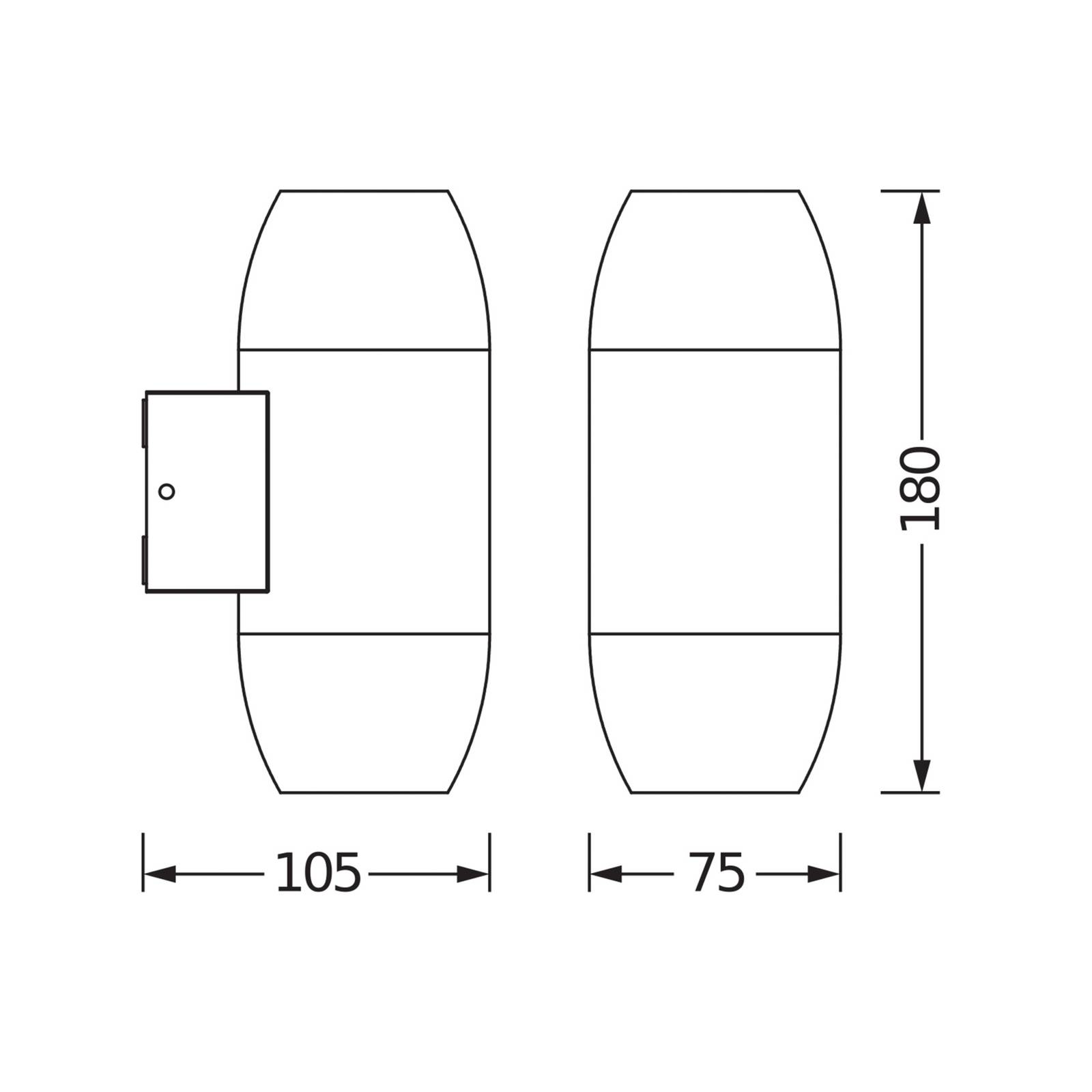Kinkiet zewnętrzny OSRAM ENDURA CLASSIC CANNON antracytowa up/down