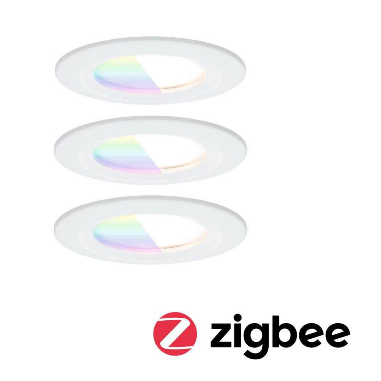 Paulmann LED inbouwspot Nova Coin Smart wit RGBW, set van 3, 7,8 cm