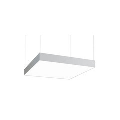 BRUMBERG Lámpara colgante LED Biro Square on/off, plata, 4.000K