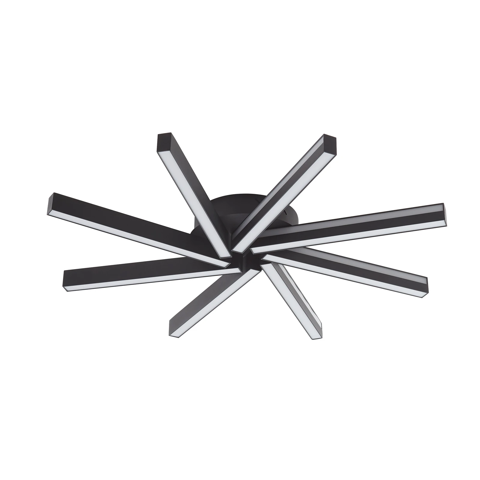 Lucande Smart LED plafondlamp Tjado, Ø70 cm, zwart, RGBW