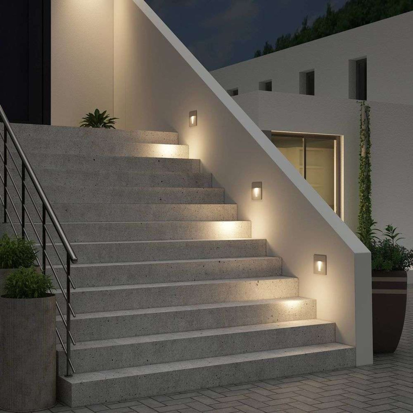 Lanti LED Beépített Fali Lámpa Silver Grey - Arcchio