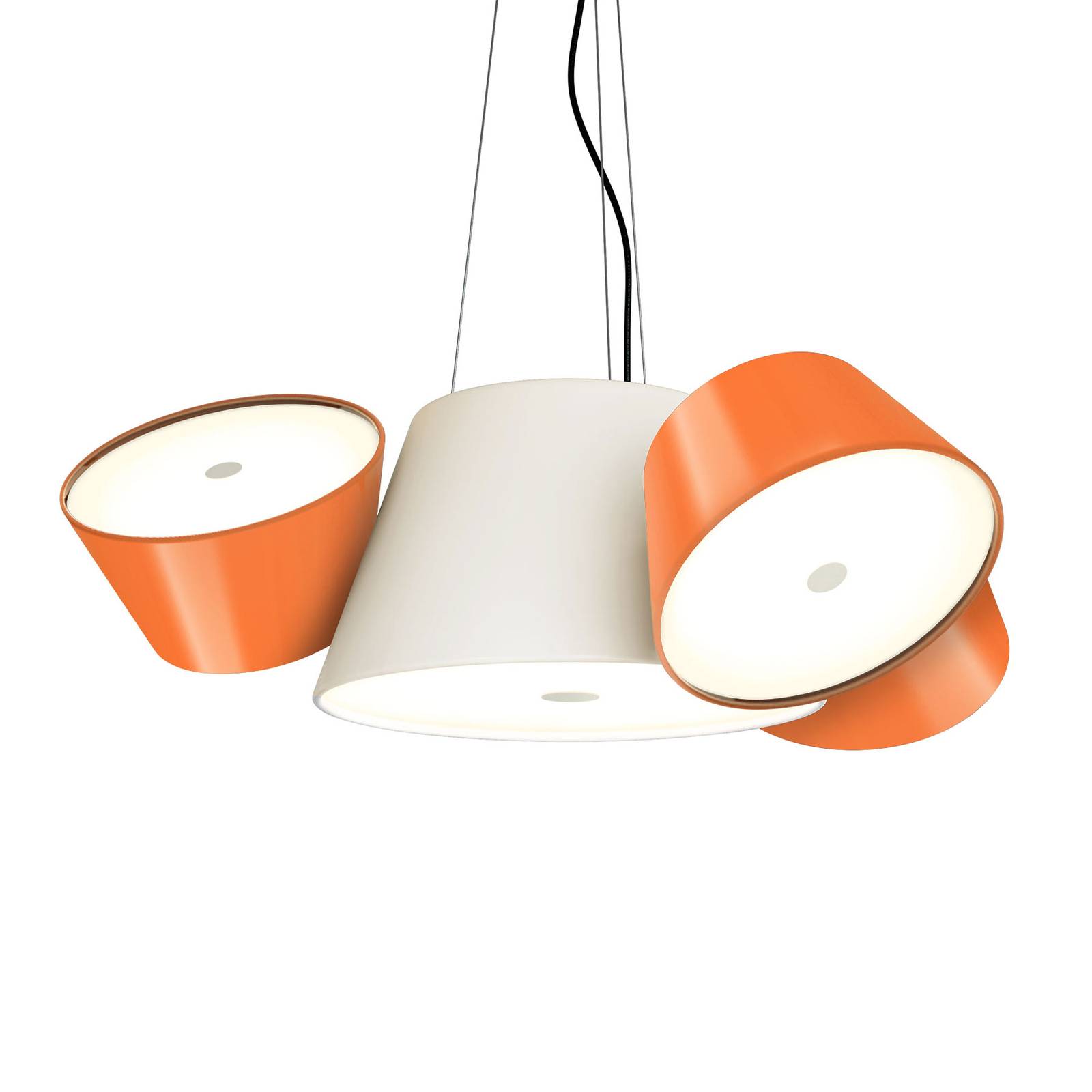 MARSET Tam Tam Mini hængelampe perlehvid/orange