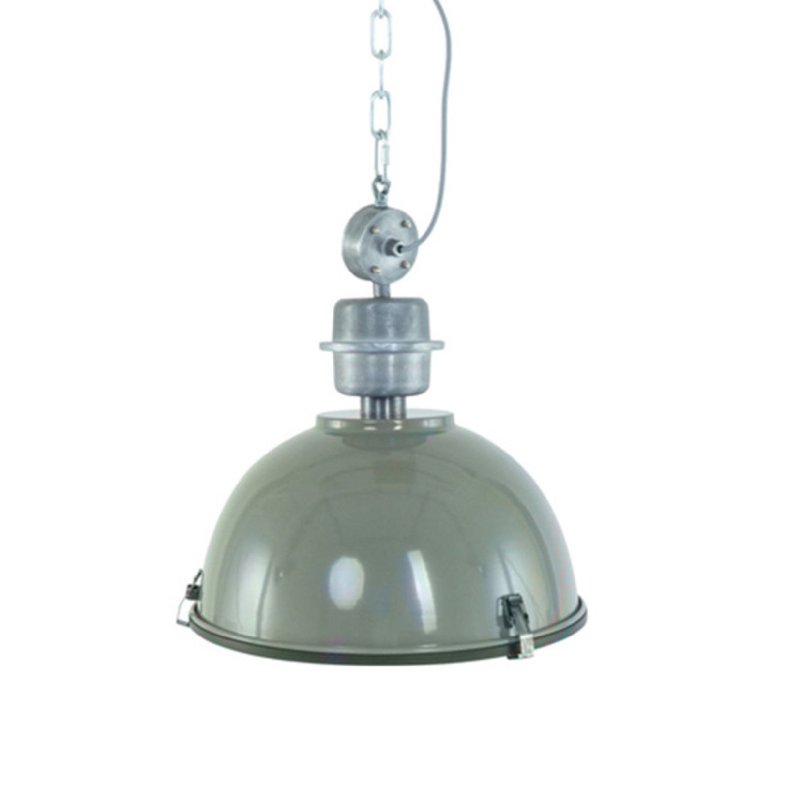 Bikkel - olive green industrial hanging light