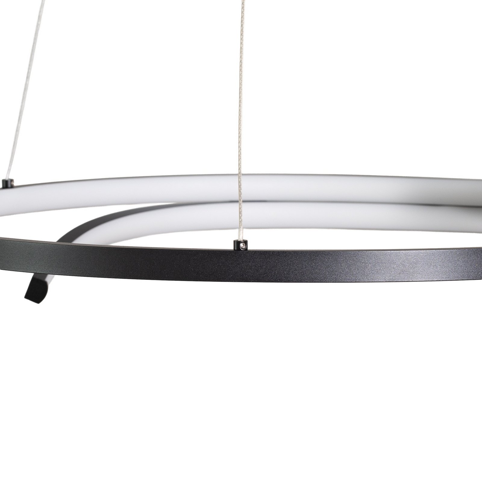 Lampada LED a sospensione Lorenzo, metallo, nero, 4.000 K