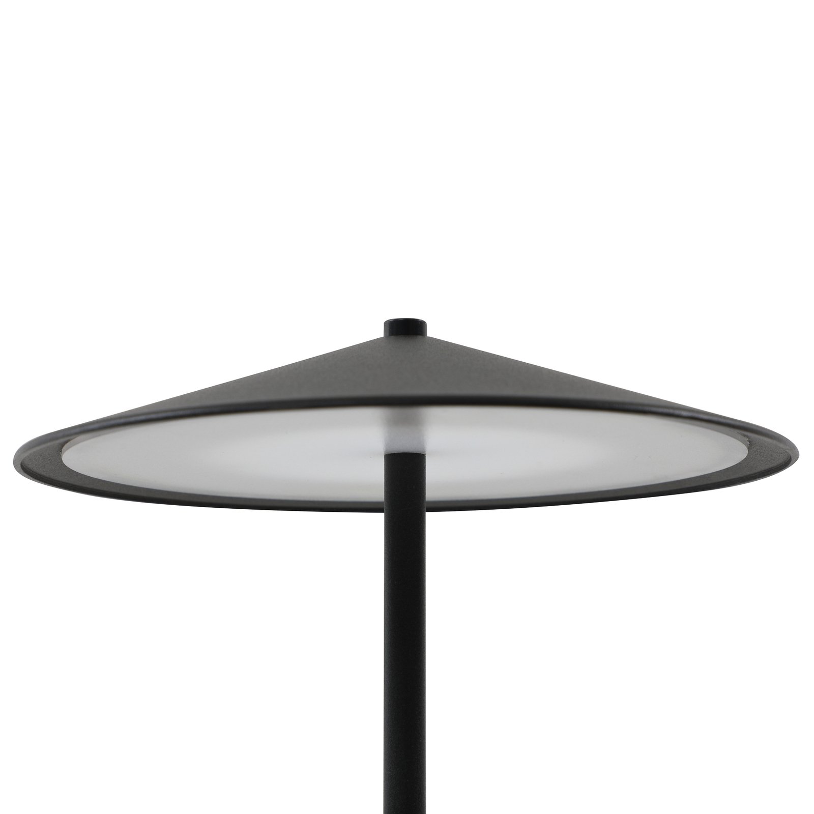 Lindby LED oplaadbare tafellamp Ayva, zwart, aluminium, IP44