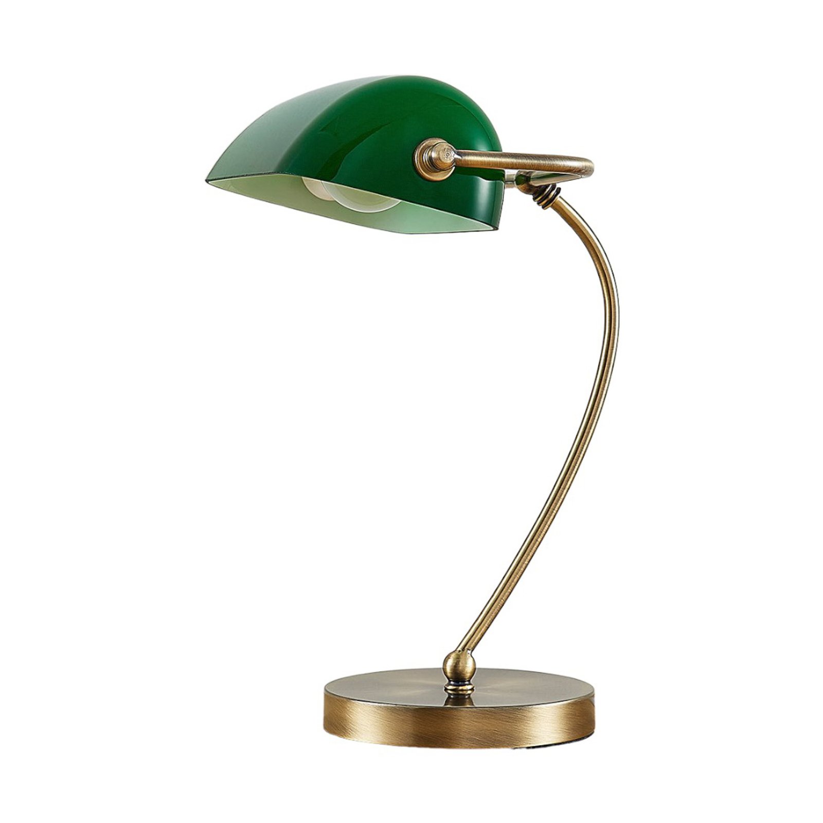 Selea - bankierslamp met groene kap