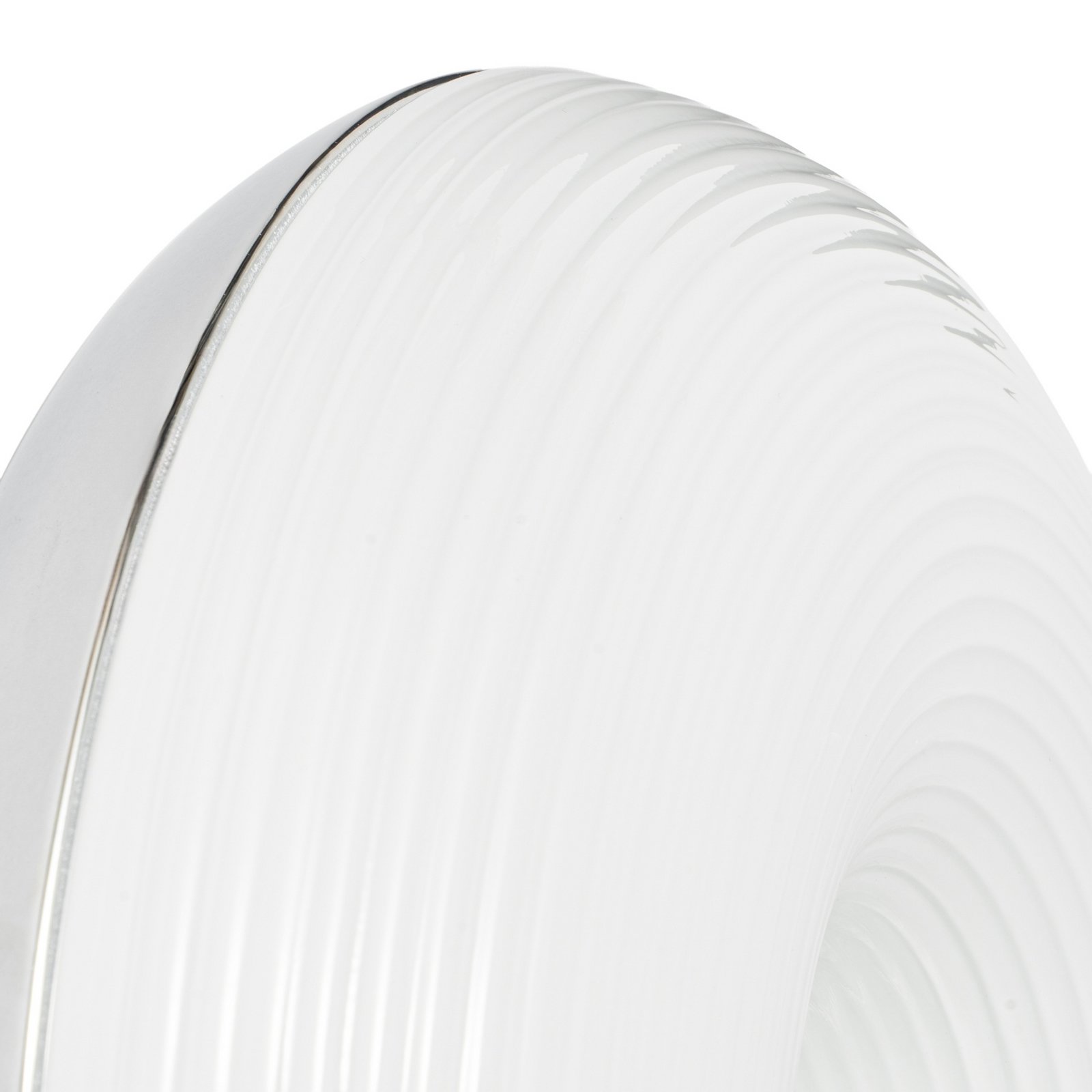 Lindby LED stolna/zidna lampa Fjora, bijela/krom, Ø 30 cm, dim.