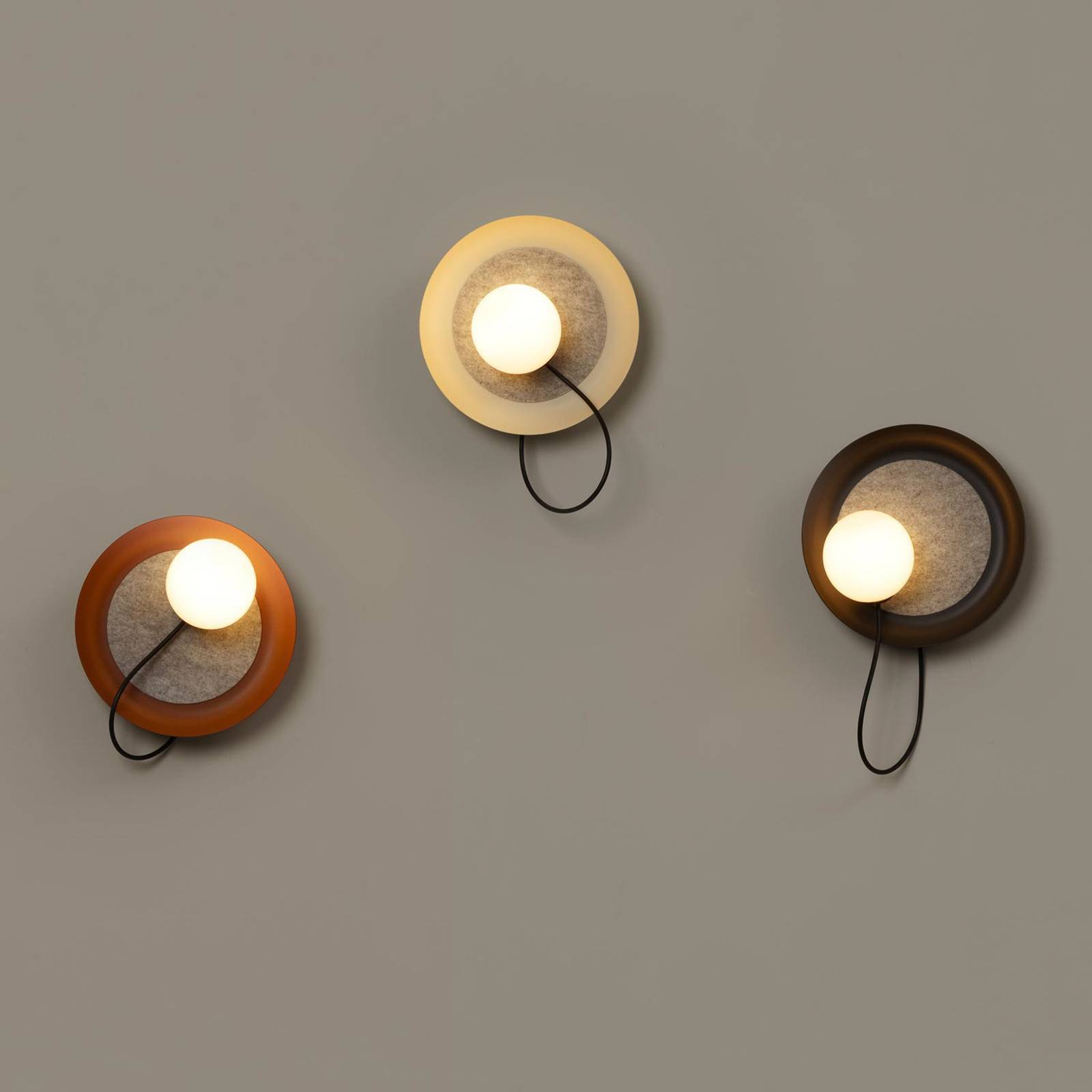 Milan Wire wandlamp Ø 24 cm nertskleur